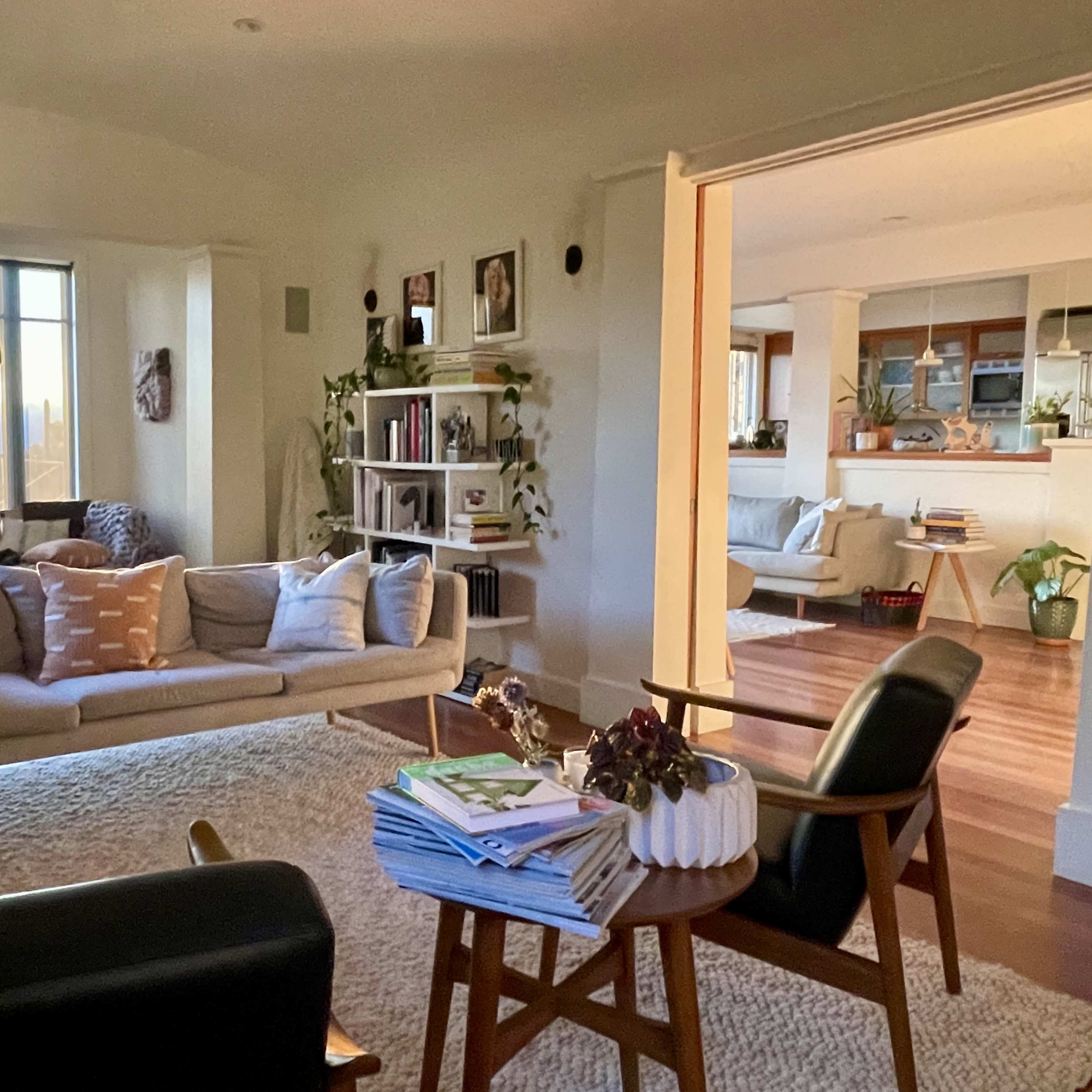 Villa-like home with views, gardens, open floor plan and multiple looks. Image in Upper Rockridge, Oakland, CA