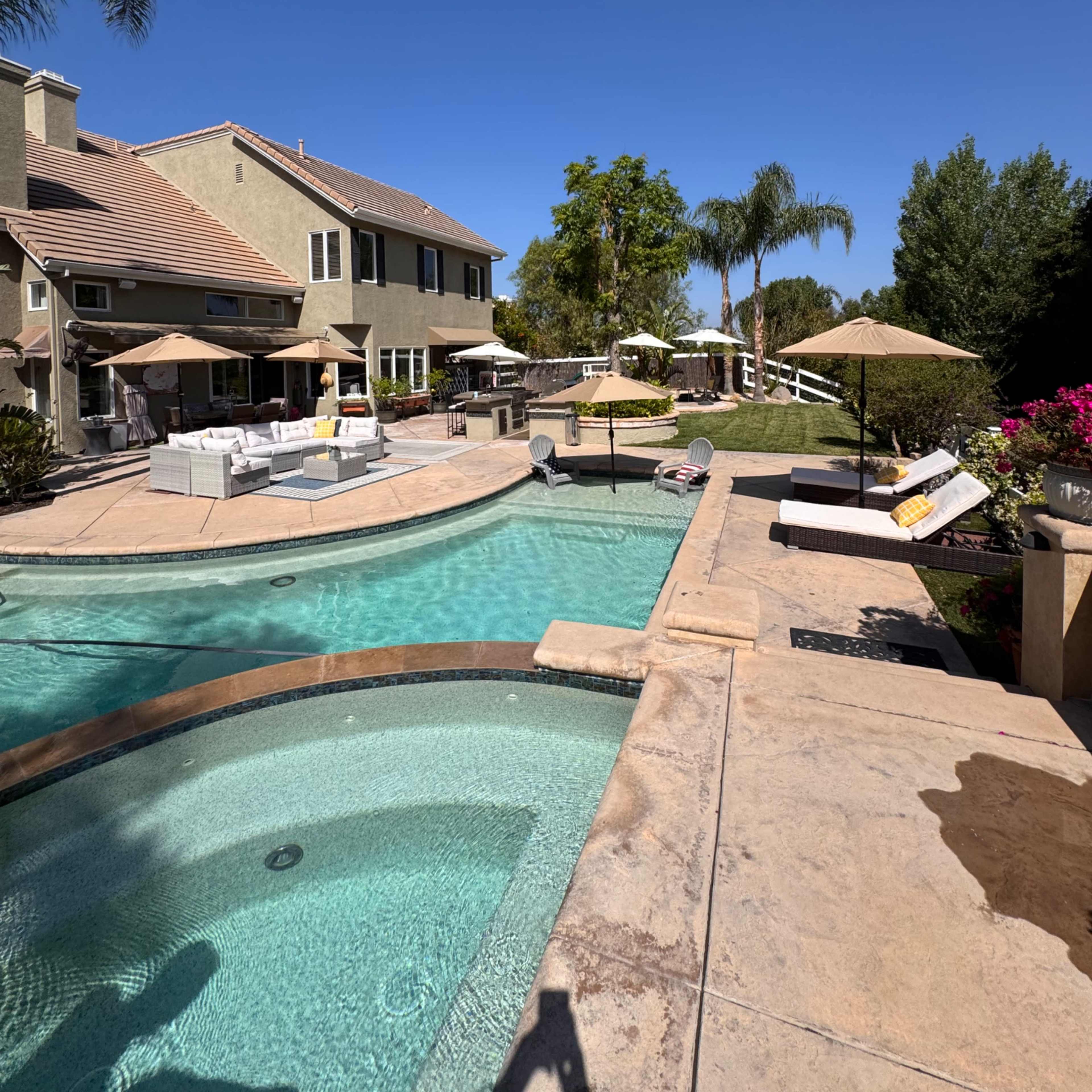 Pool oasis with private nature park Image in , Santa Clarita, CA