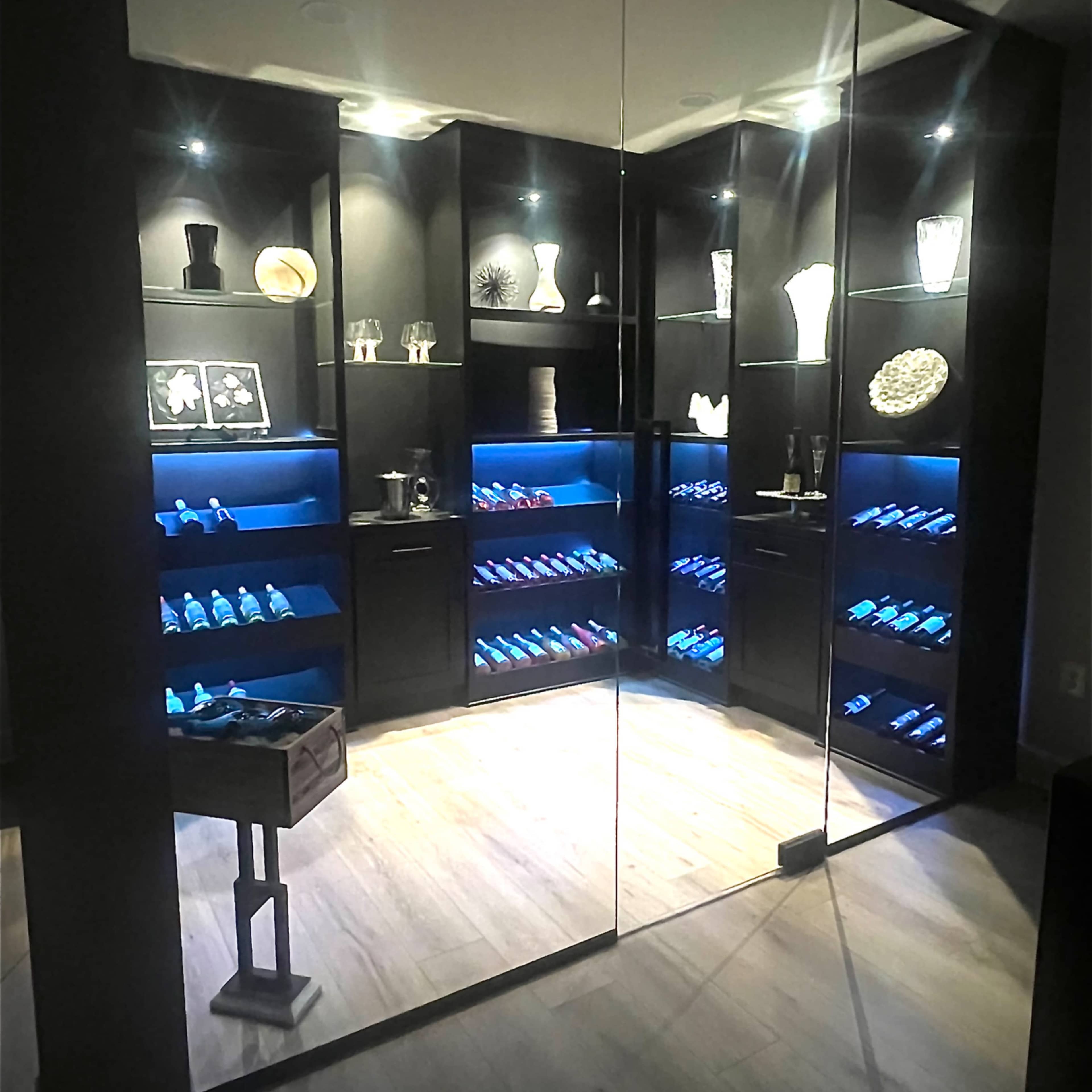 Modern Luxury Lounge with Sleek Wine Room Image in Greater Upper Marlboro, Bowie, MD
