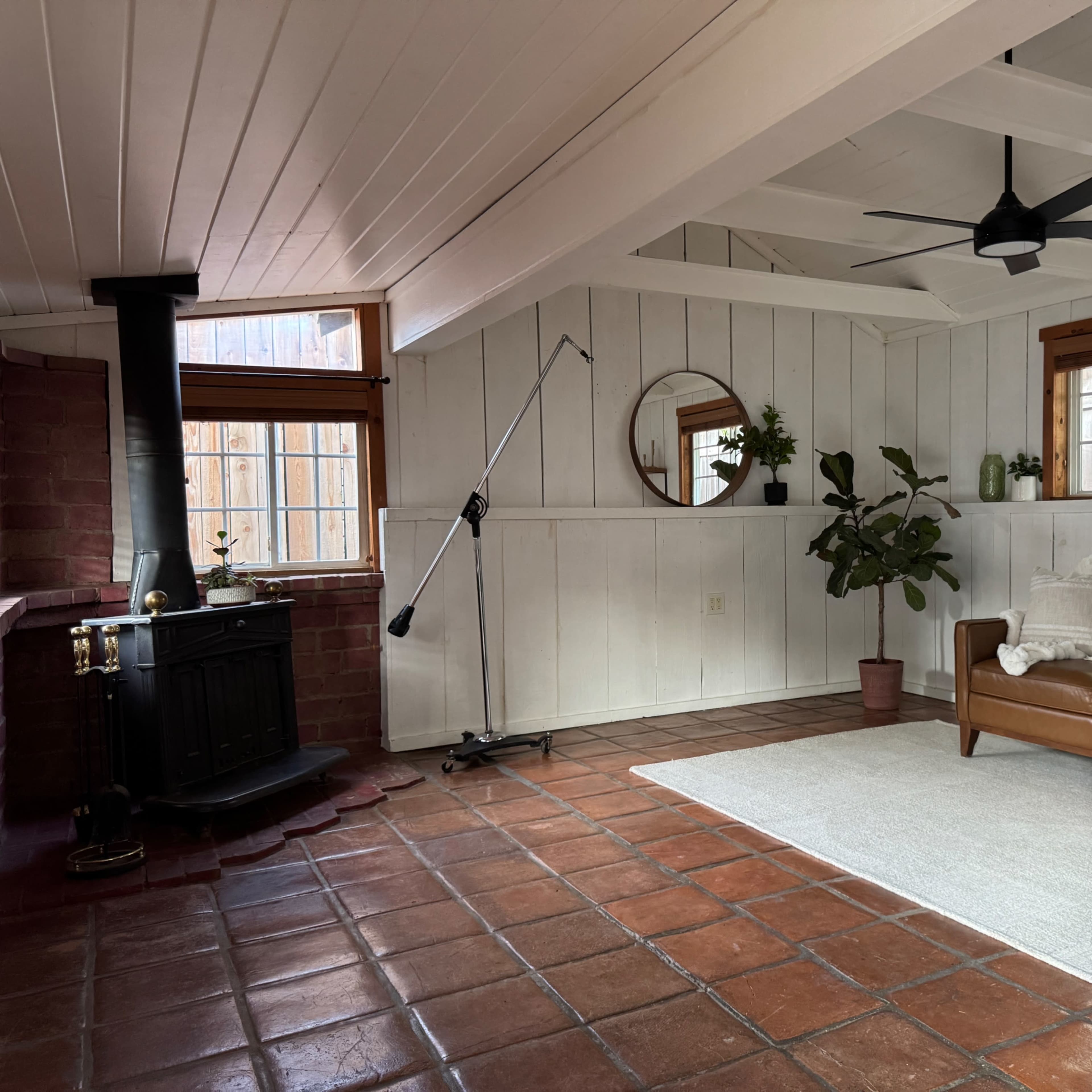 Rancho Cabin in Burbank with Spanish tile floors and wood paneled walls Image in Burbank, Burbank, CA