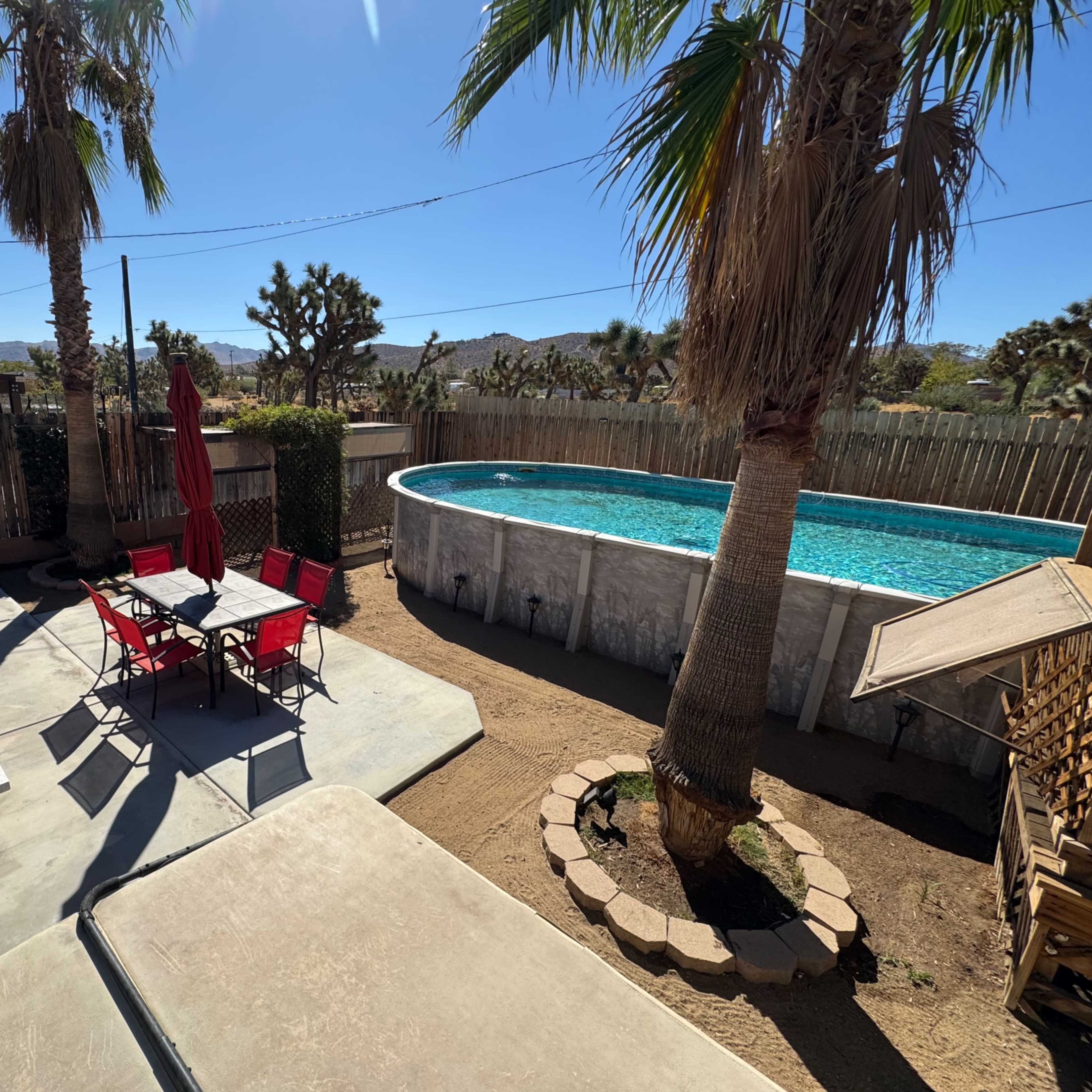 “Desert Oasis Retreat: Backyard with Outdoor Kitchen, Pool, Jacuzzi & Fire Pit” Image in Yucca Valley, Yucca Valley, CA