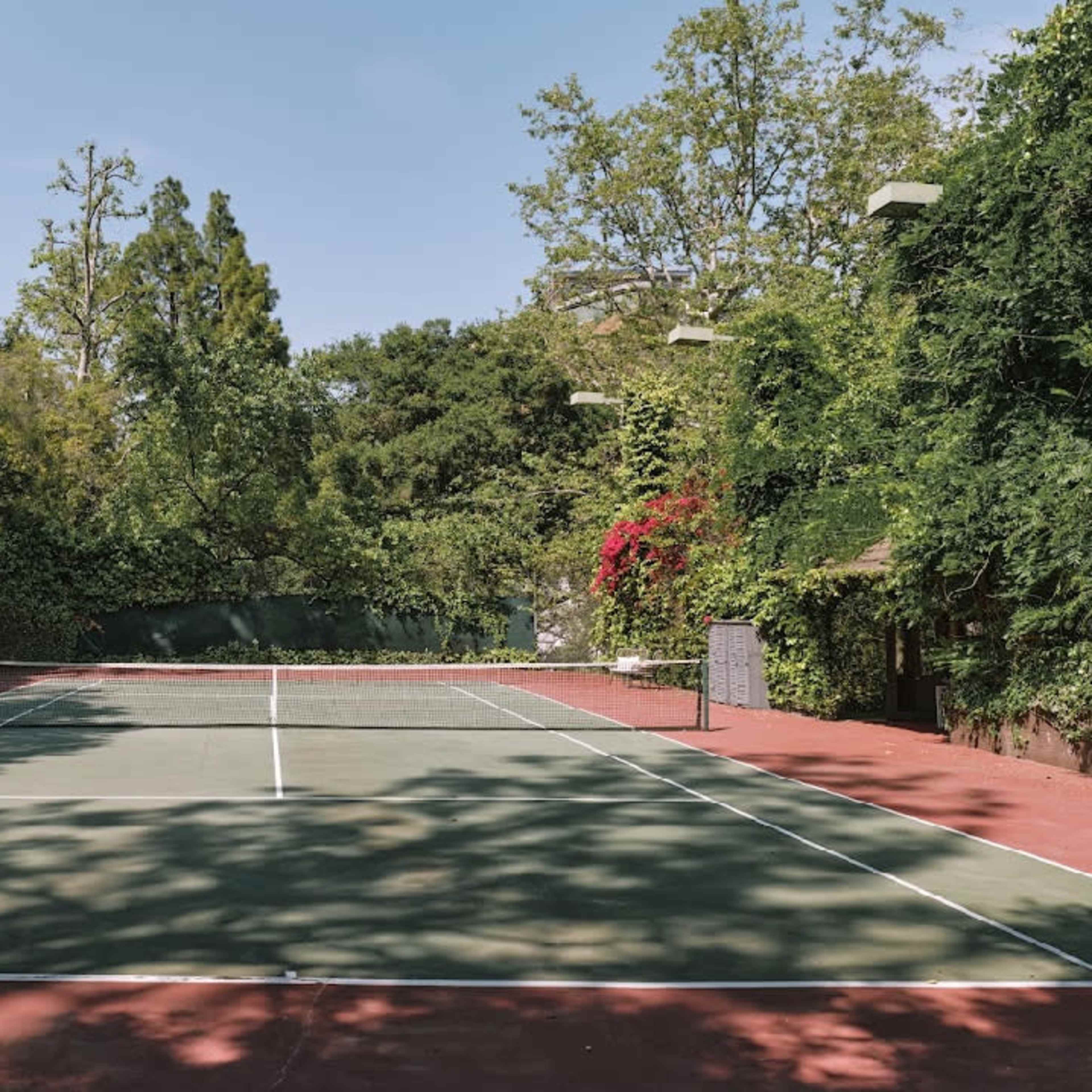 Old-Money Elegance: Private Tennis Court at Designer Estate Image in Bel Air, Los Angeles, CA