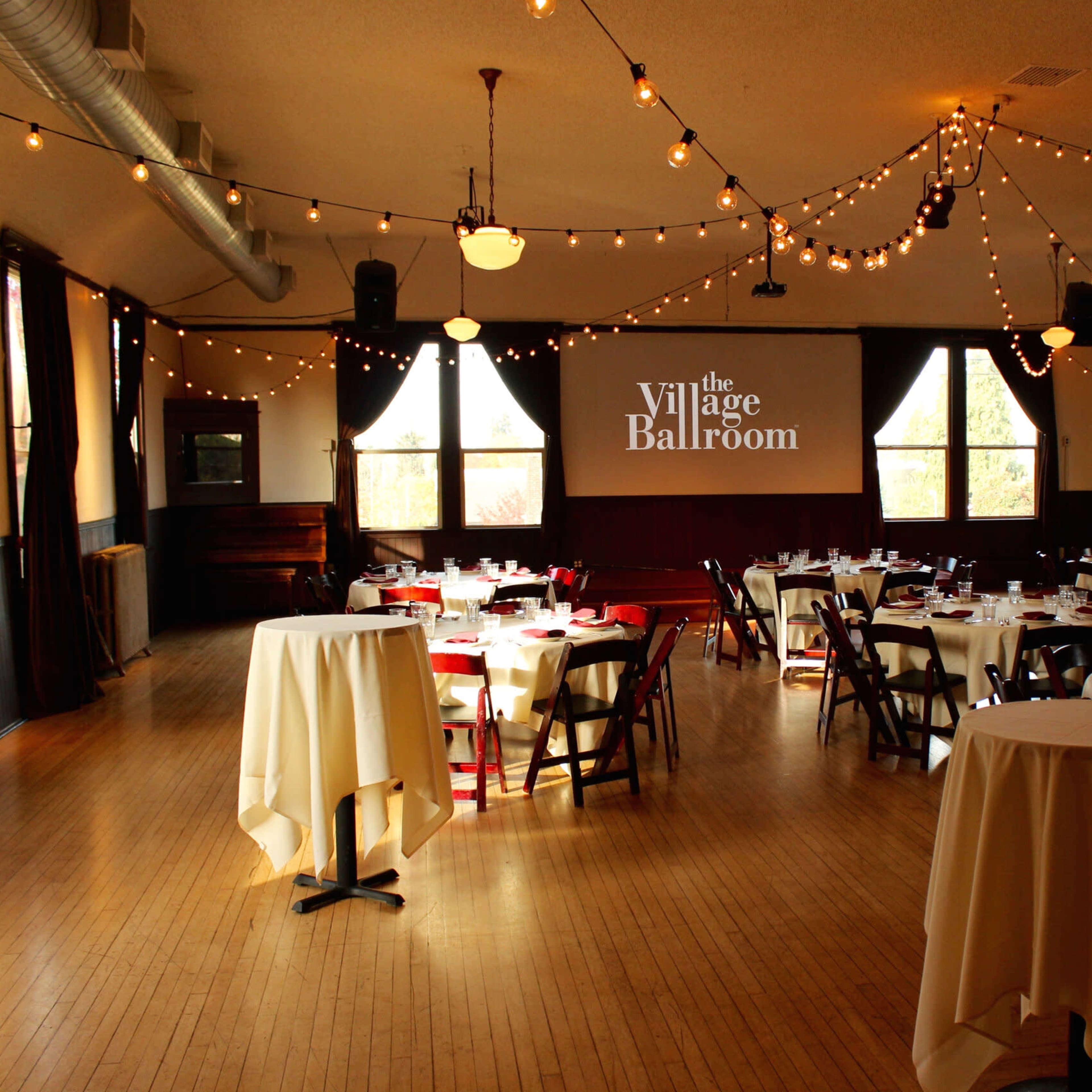 Historic Ballroom with Original Fixtures and Natural Light Image in Northeast Portland, Portland, OR