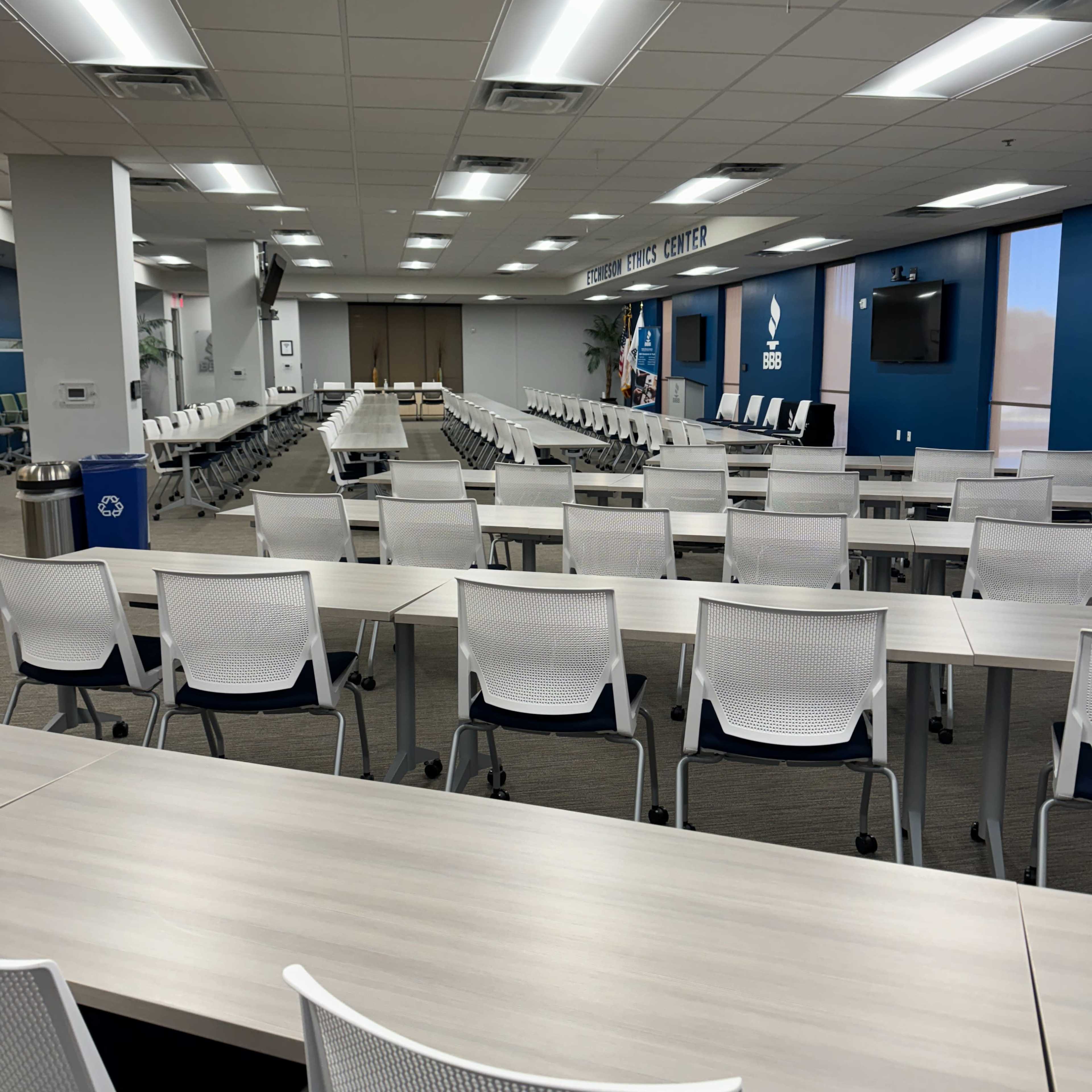 Ignite Sparked by BBB: Modern Meeting Space at the BBB Etchieson Ethics Center Near Downtown Austin Image in Berkley Square - Headway, Austin, TX