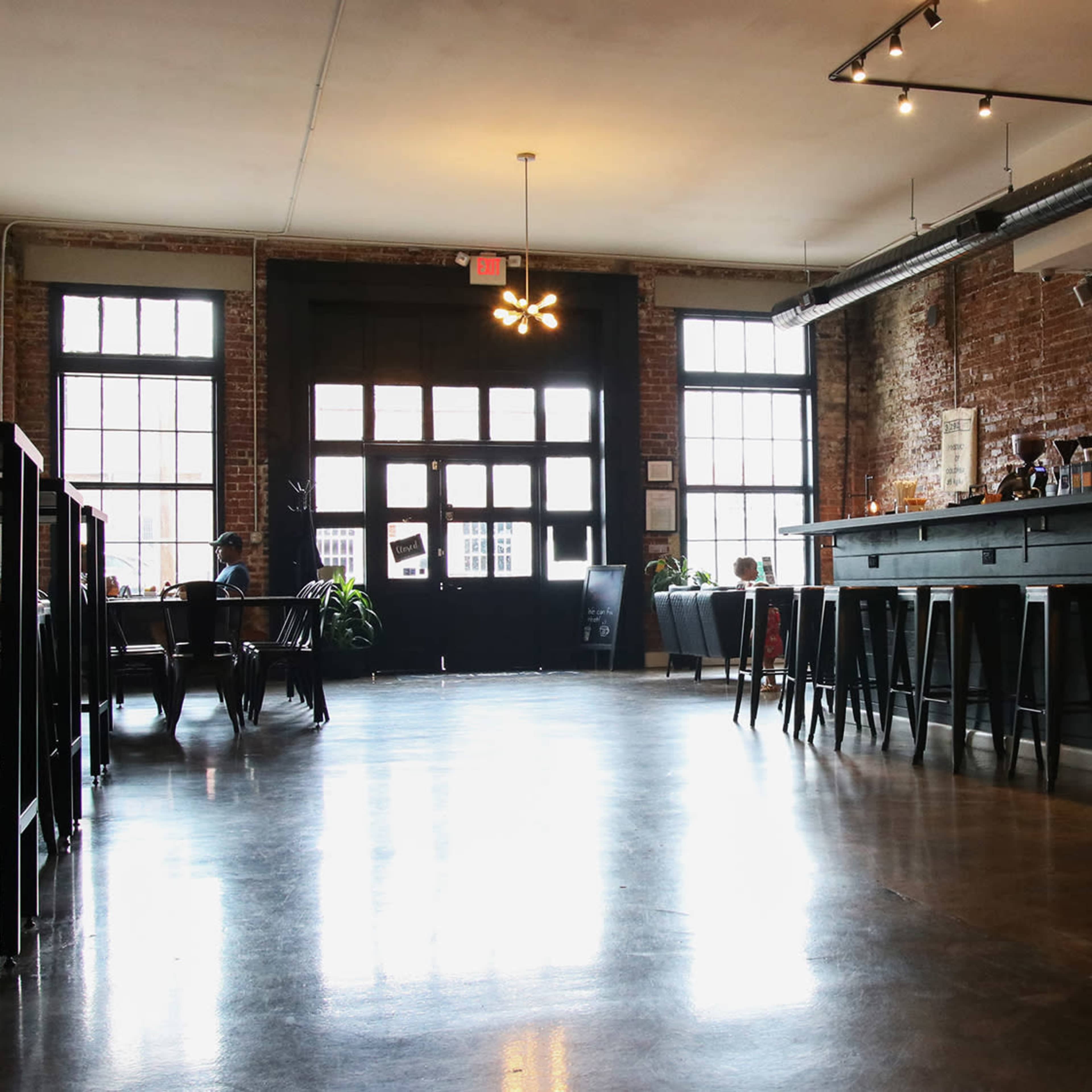 Downtown Open Space with full Espresso Bar with an Industrial Speakeasy Elegant Vibe Image in Downtown Augusta, Augusta, GA