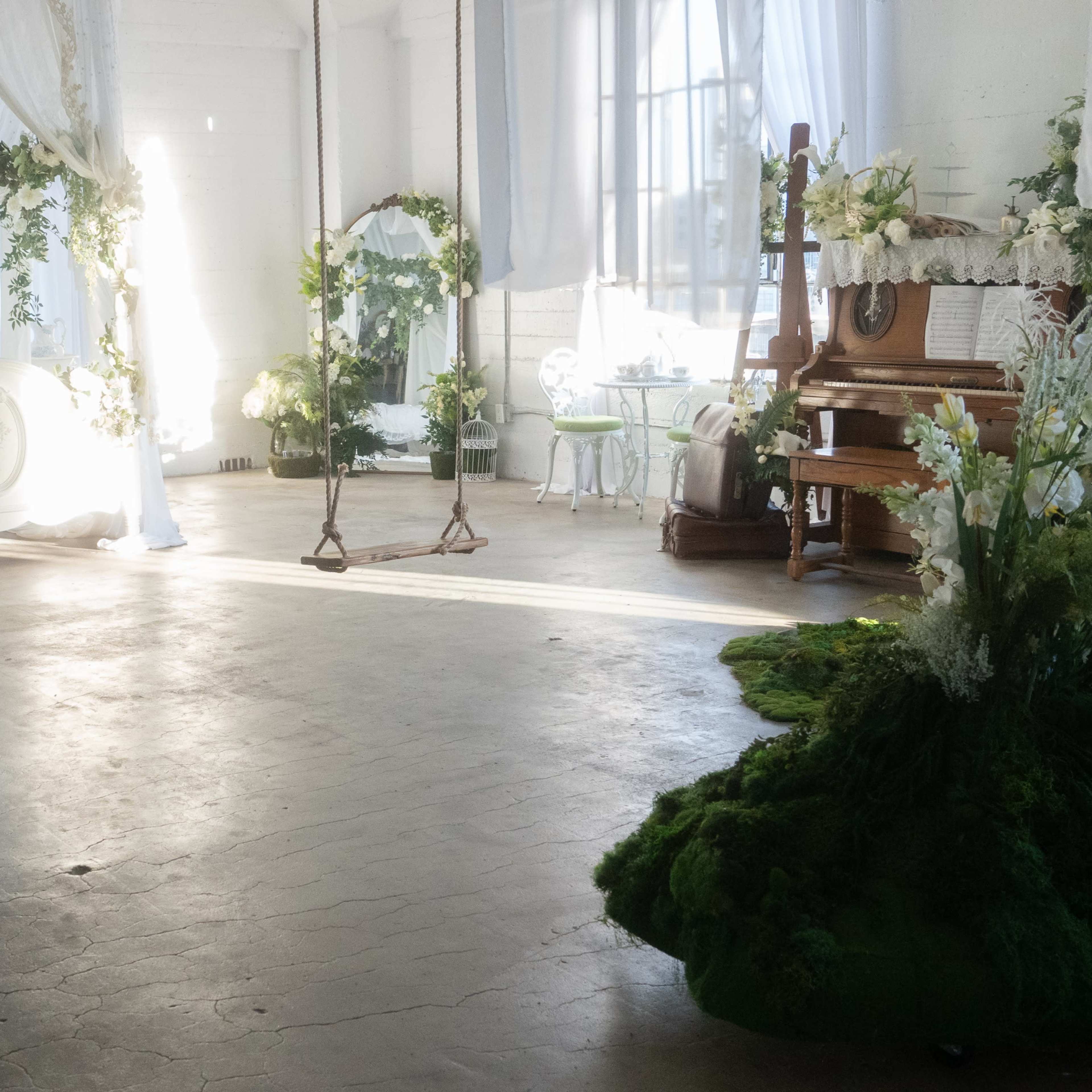 Whimsical Natural light Moss and flower space Image in Central LA, Los Angeles, CA