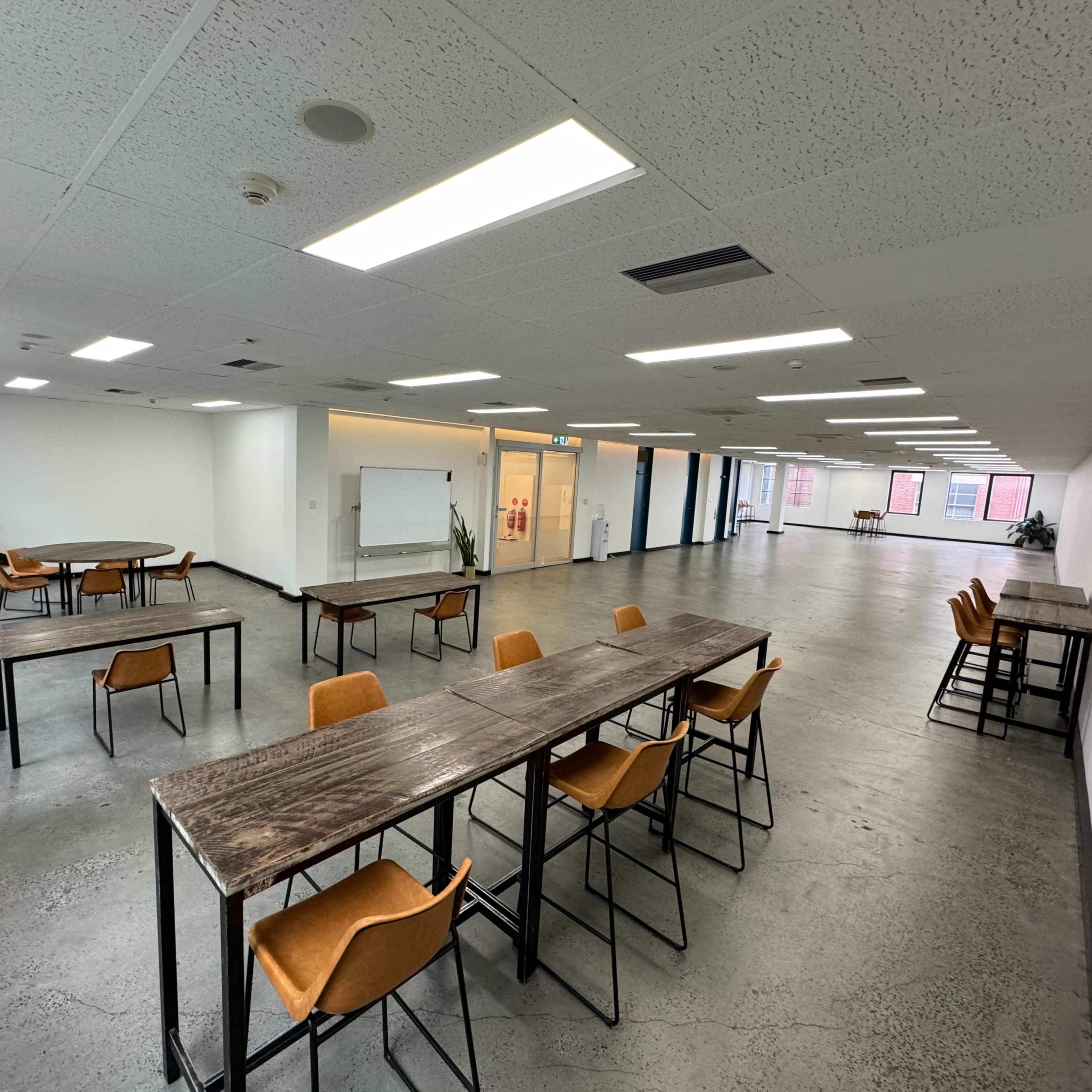 Open-plan, blank canvas office space. Image in Melbourne CBD, Melbourne, VIC