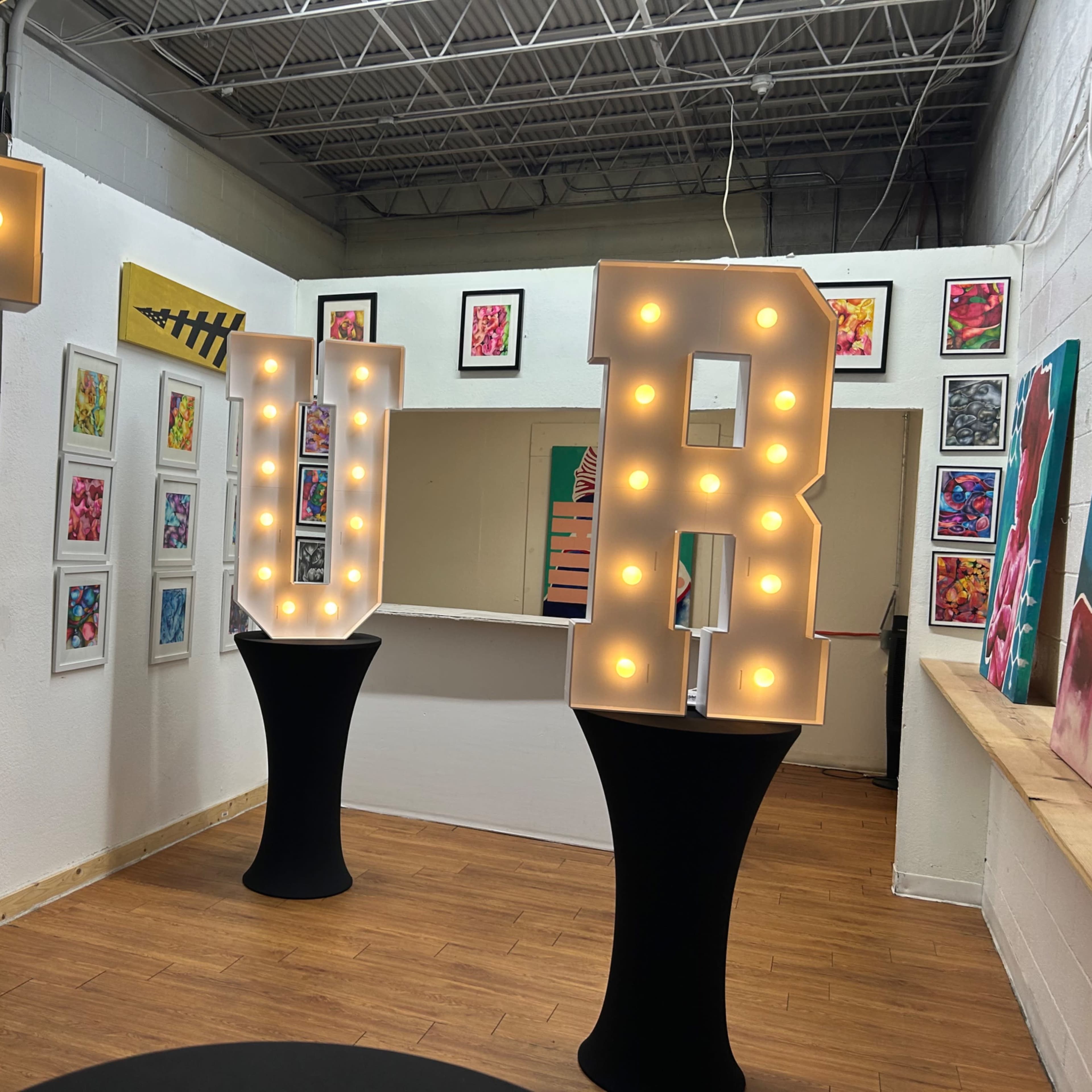 Urban Studio Space furnished for events along with private parking lot. Image in Cedar Crest, Dallas, TX