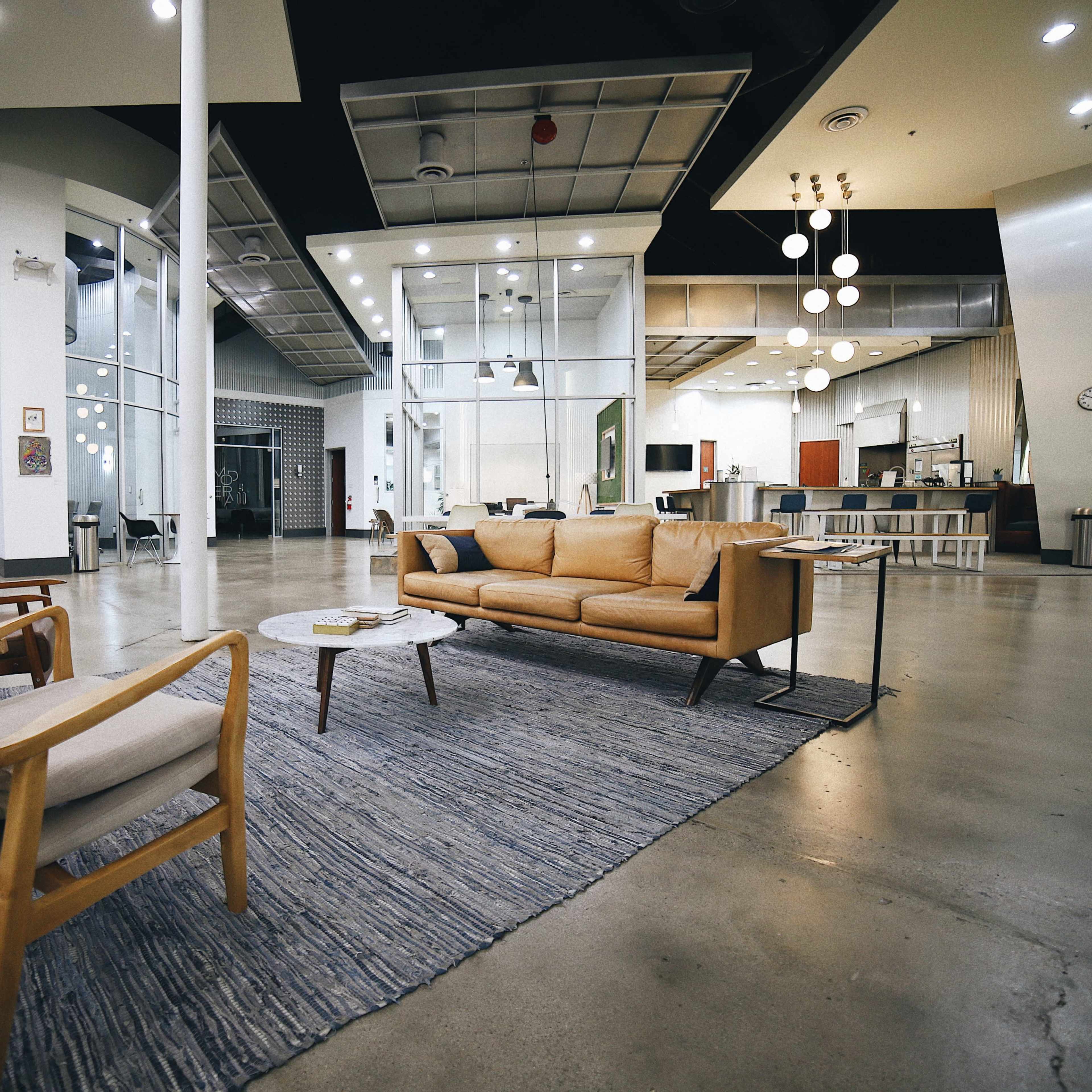 Industrial modern coworking lounge Image in Irvine Business Complex, Irvine, CA