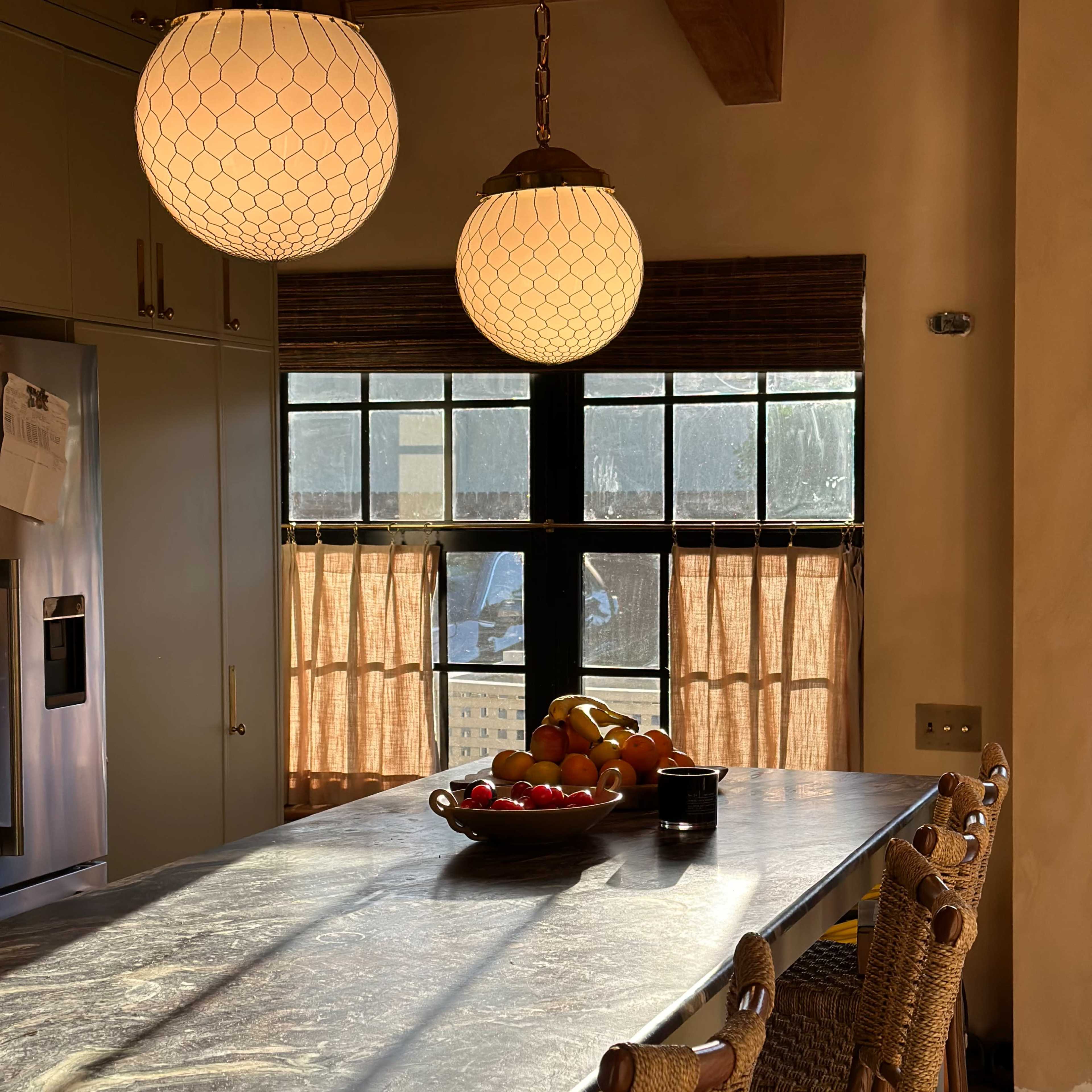 Urban Home Offering Vaulted Wood Ceilings With a Unique Kitchen and Design Image in West End, Miami, FL