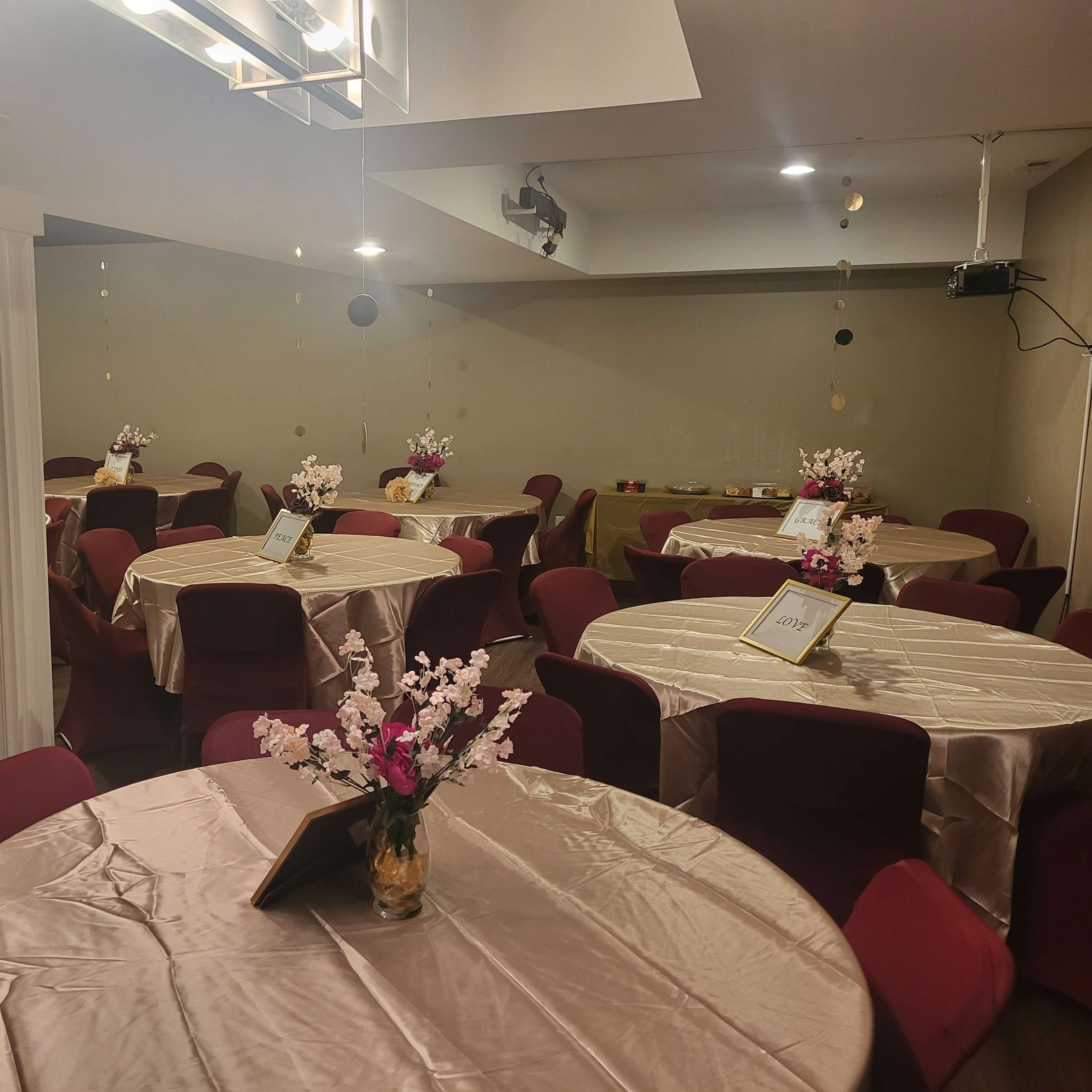 Event space for small gatherings. Can assist with set up and provide catering. Image in Pasadena, Pasadena, MD