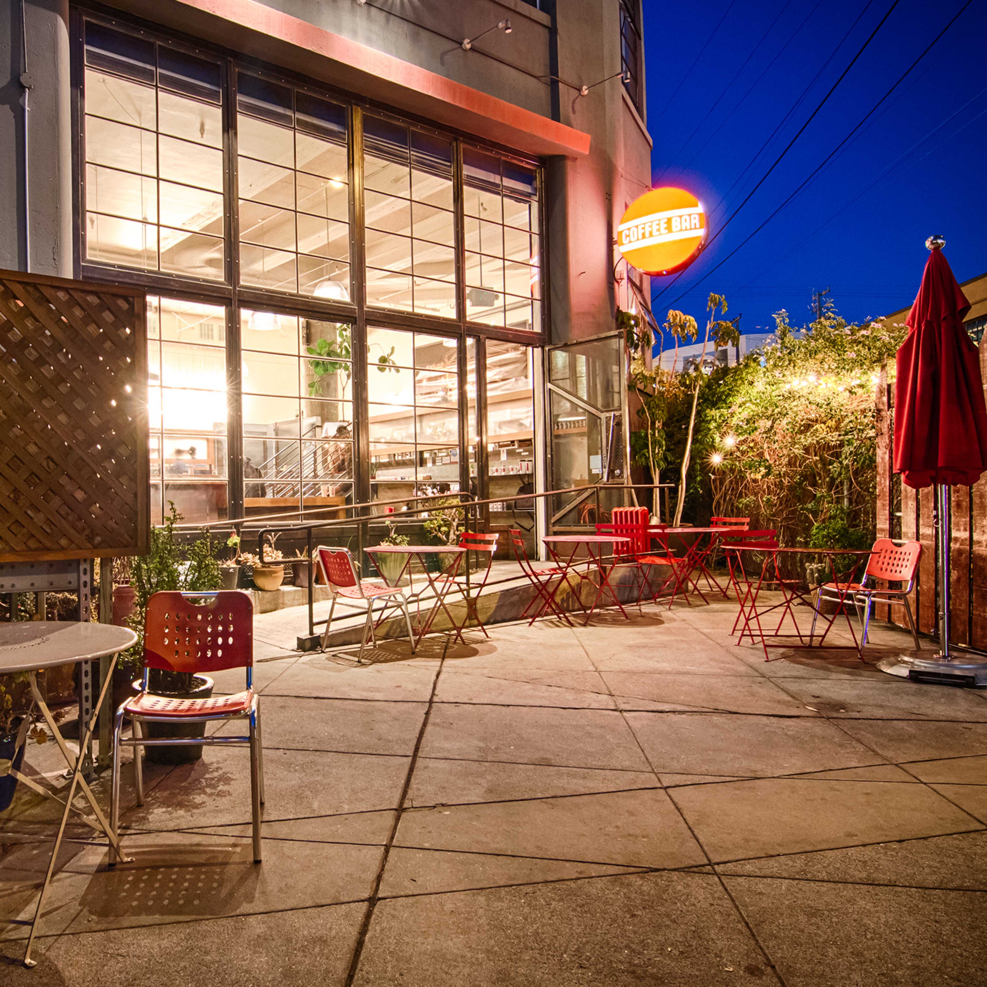 Industrial, Architecturally Distinctive Multi-Level Indoor/Outdoor Cafe Image in Mission District, San Francisco, CA