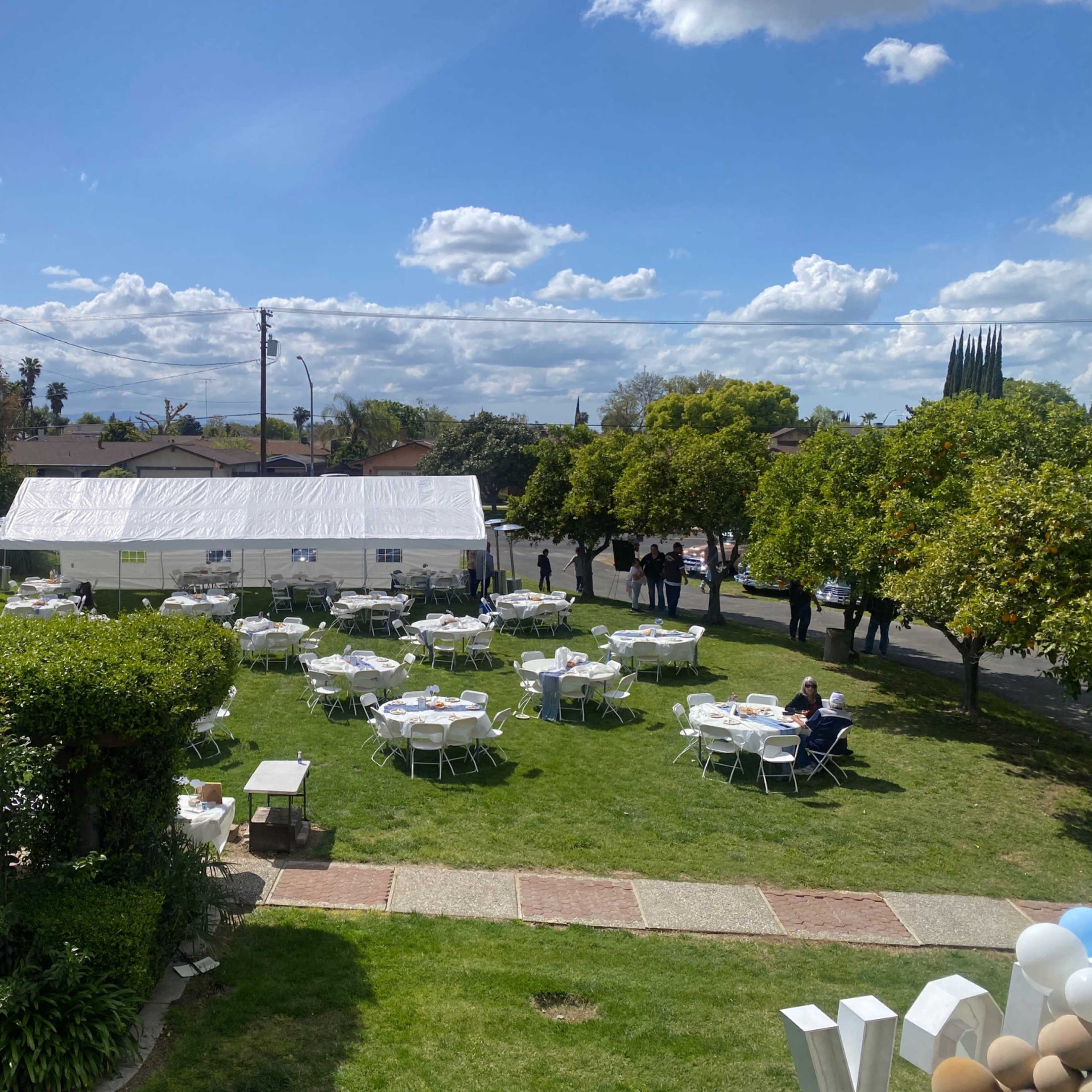 Easy freeway access, large outdoor lawn,Spanish style façade. Image in , Modesto, CA