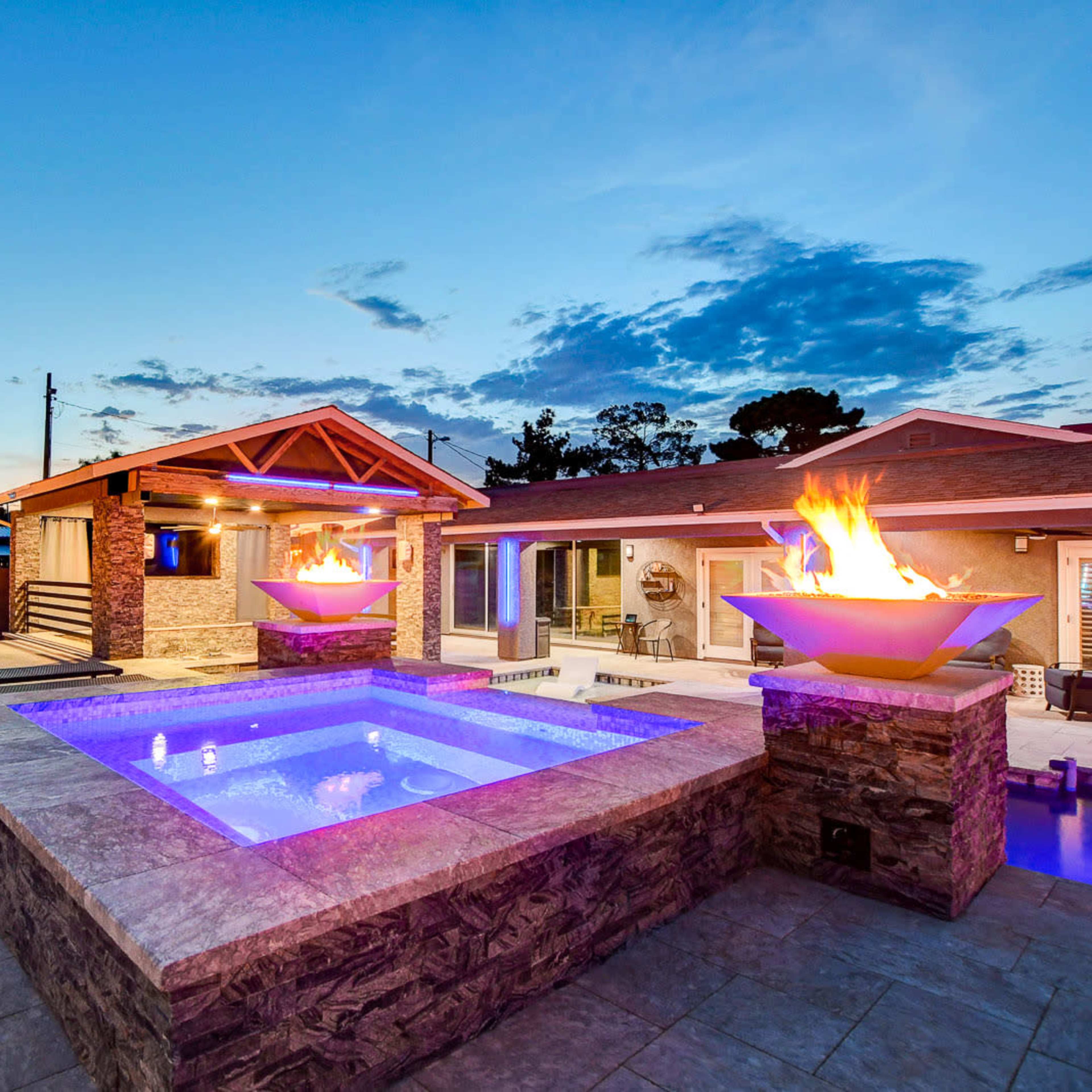 Huge Backyard with Pool, Spa and In-Ground BBQ Area Image in Tule Springs, Las Vegas, NV