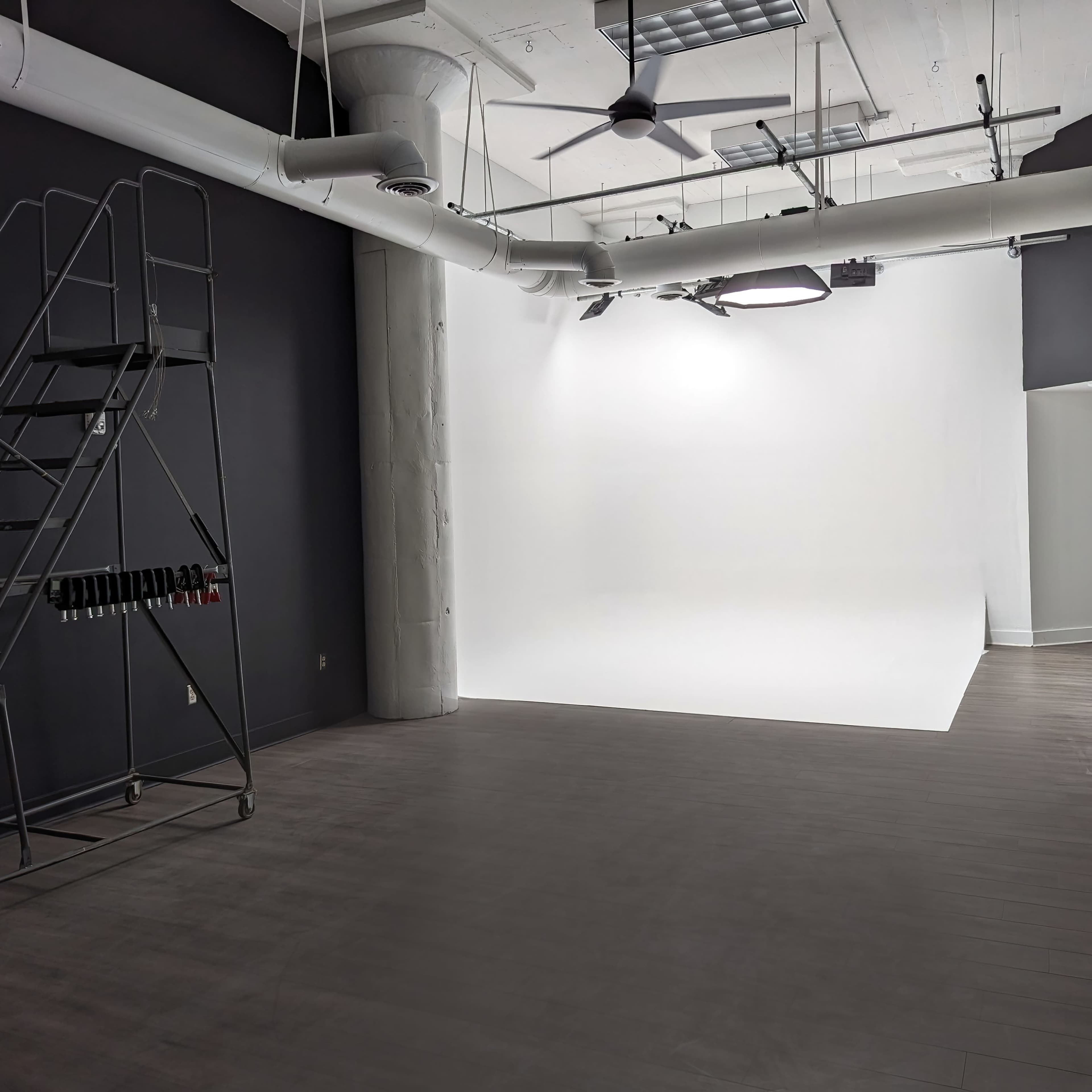Production Studio with Cyc Wall & Lighting Grid Image in Downtown, Dayton, OH
