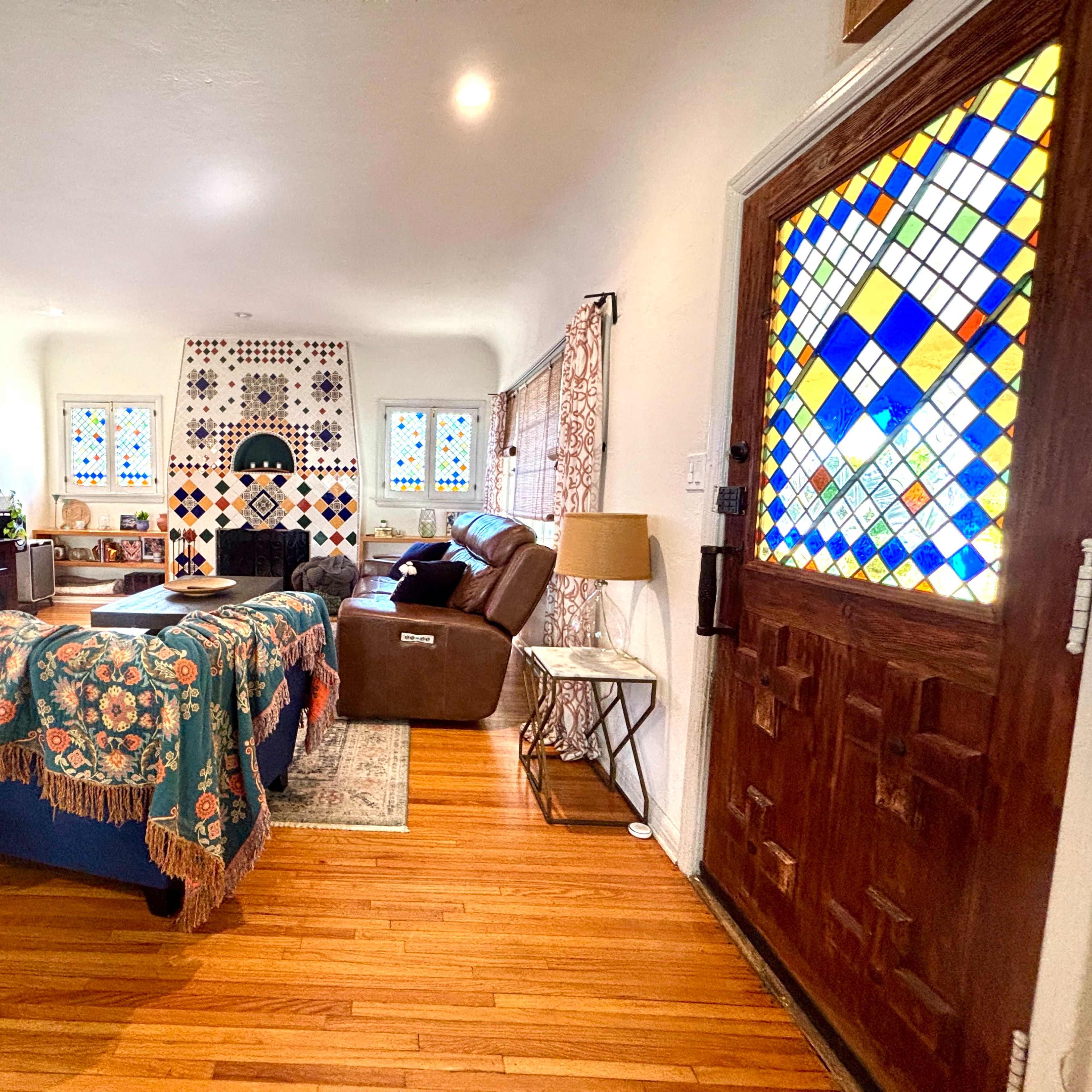 Colorful House with Mosaic Tile Kitchen Image in North Hollywood, Los Angeles, CA
