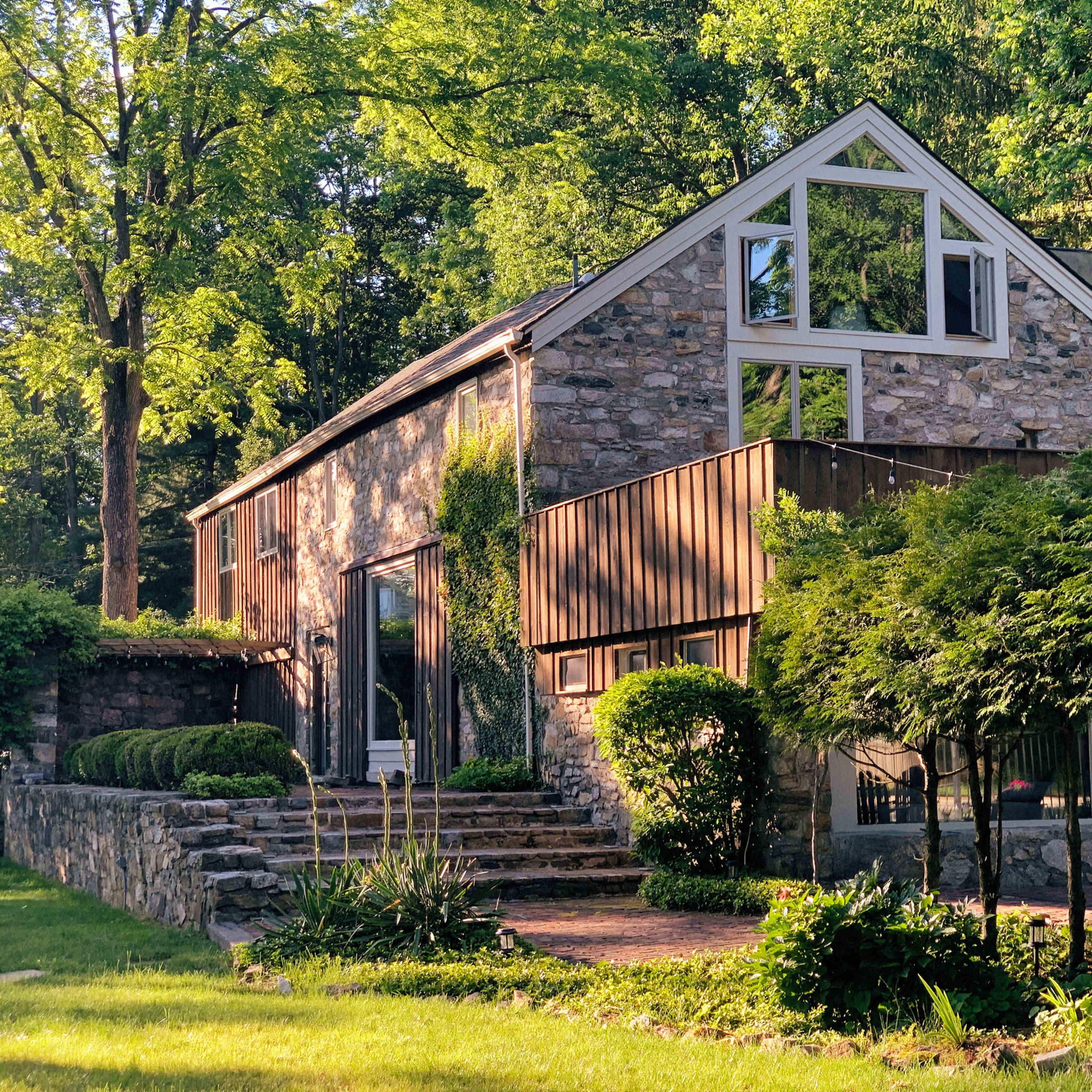 Late 1700's Stone Barn Farmhouse, Inspired by Scottish Manor Image in Lebanon Township, Glen Gardner, NJ
