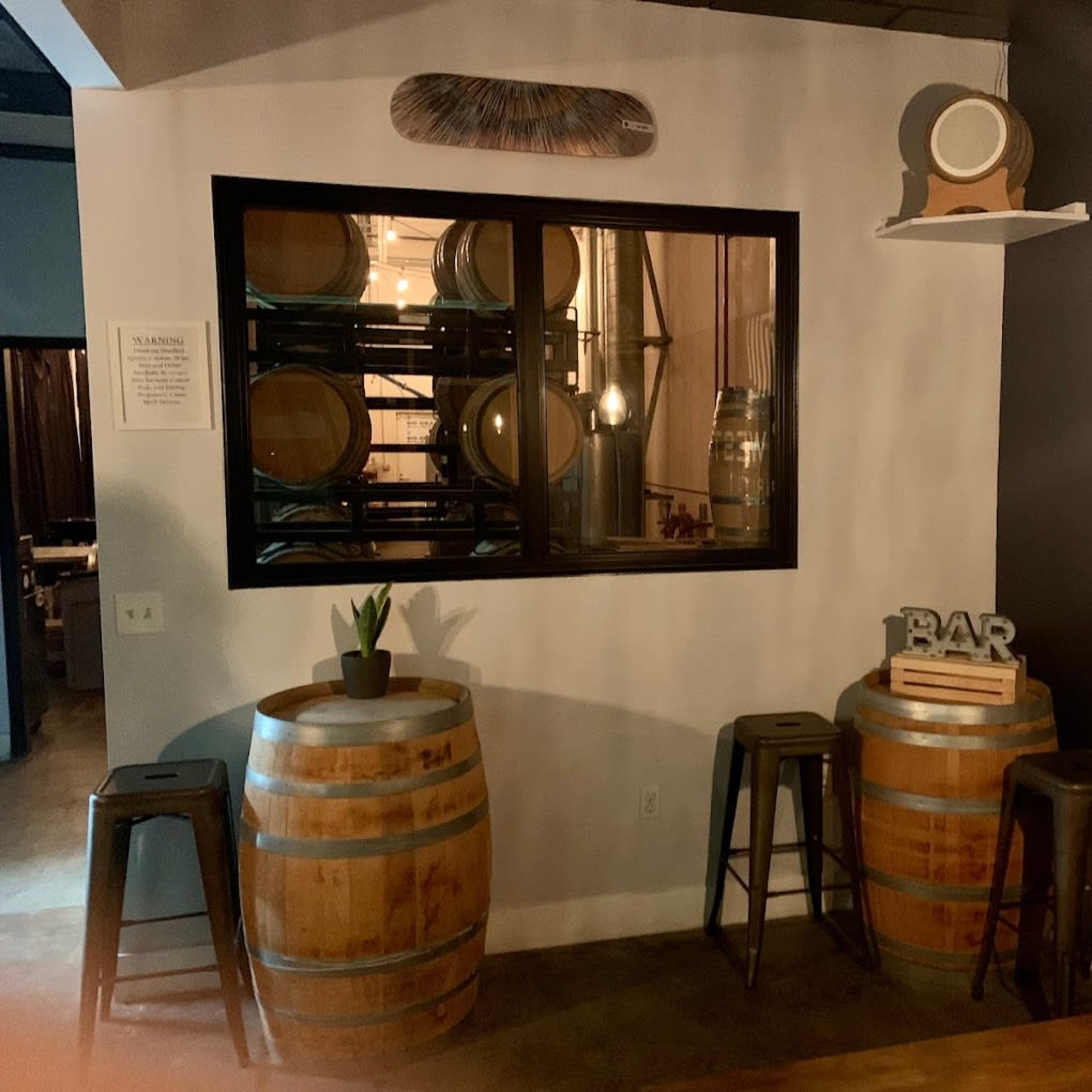 Industrial, intimate tasting room Image in Vista, Vista, CA