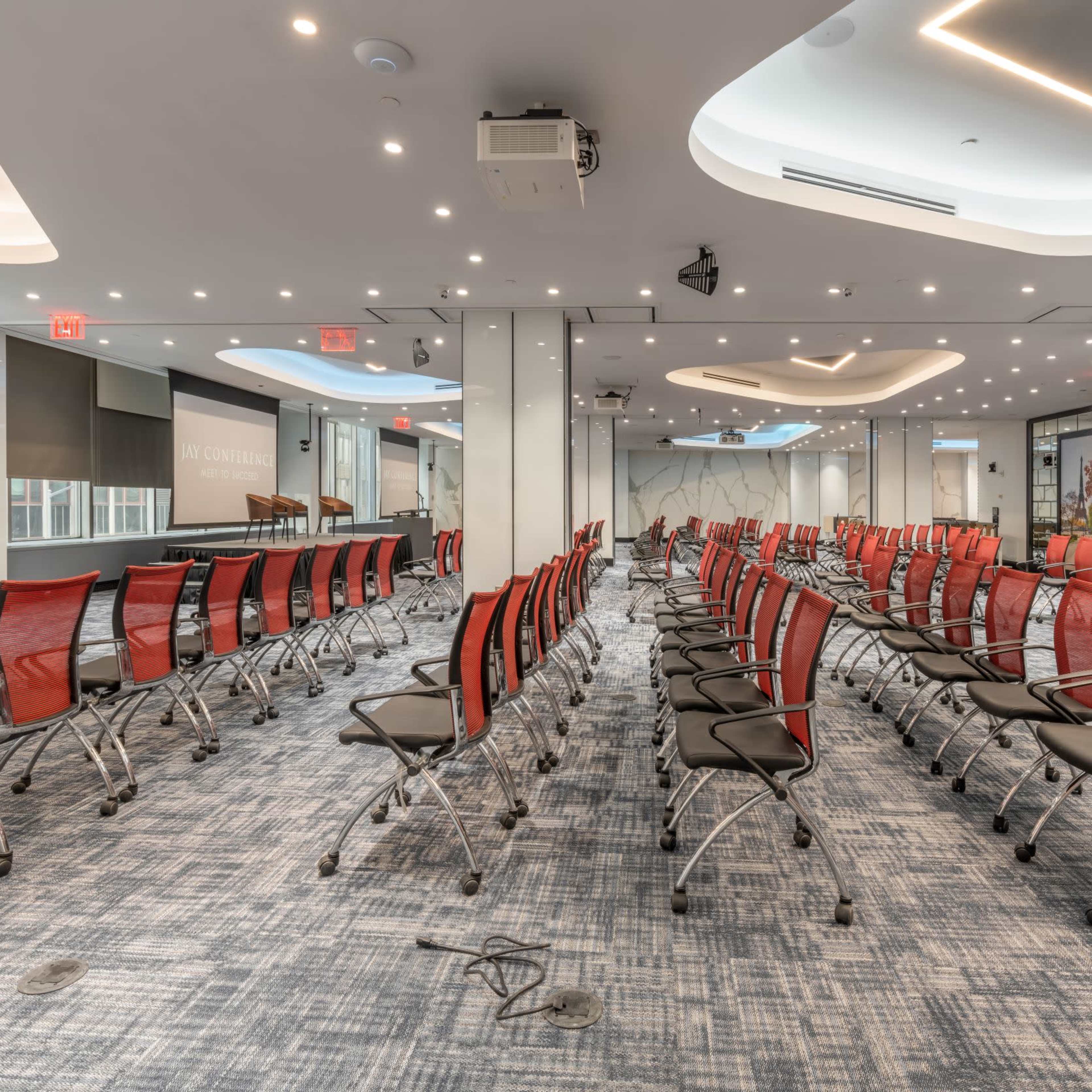 Paris Room - Floor To Ceiling Large Divisible Training Space - Up to 400 People including Private Reception, Lounge, Cafe - Full Zoom Room A/V & Mics *15% OFF RATE PROMO * Image in Midtown Manhattan, New York, NY