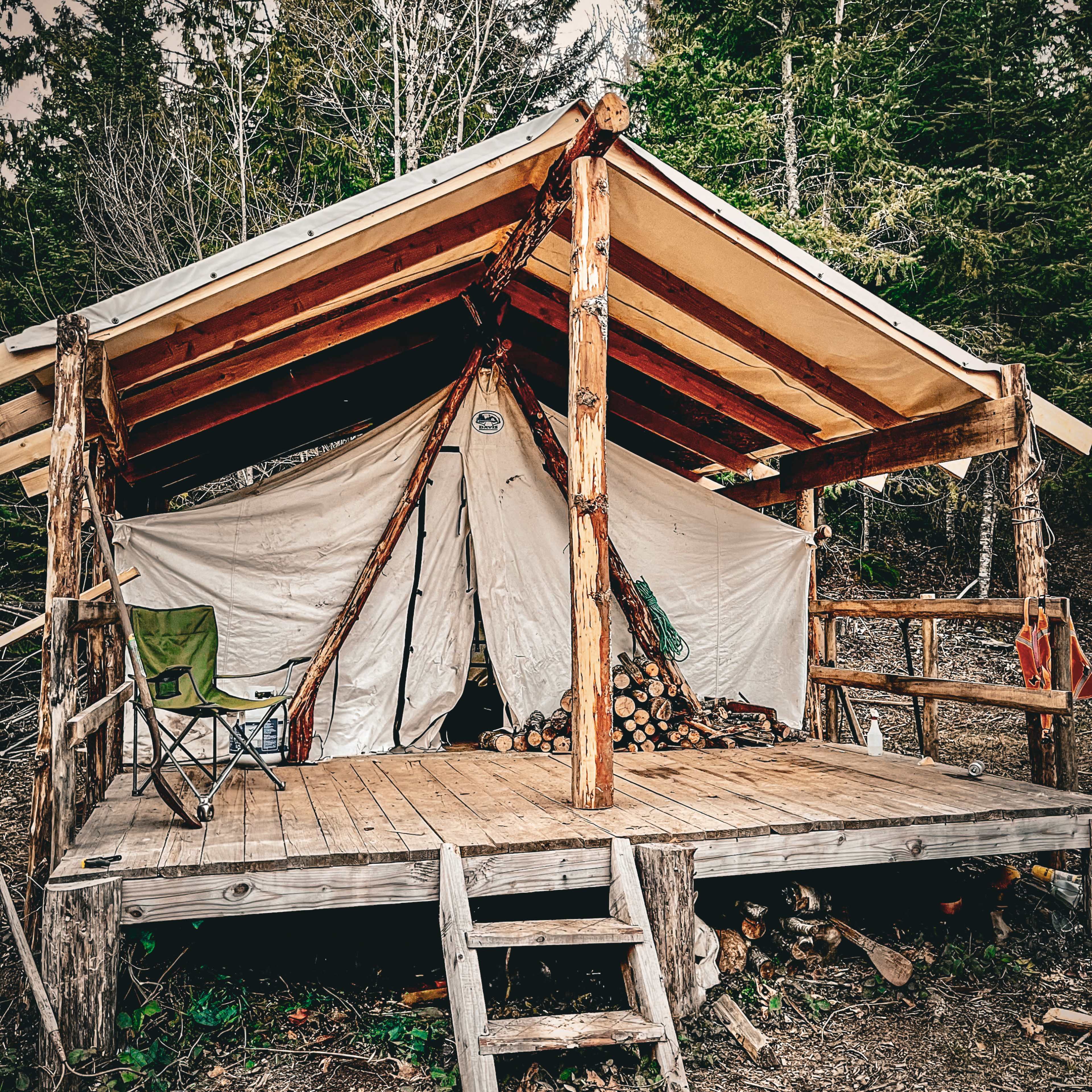 A Secluded 40-Acre Forest Retreat Near Stevenson, WA – Lush Trails, Creekside Spots, and a Scenic Wall Tent Image in , Stevenson, WA
