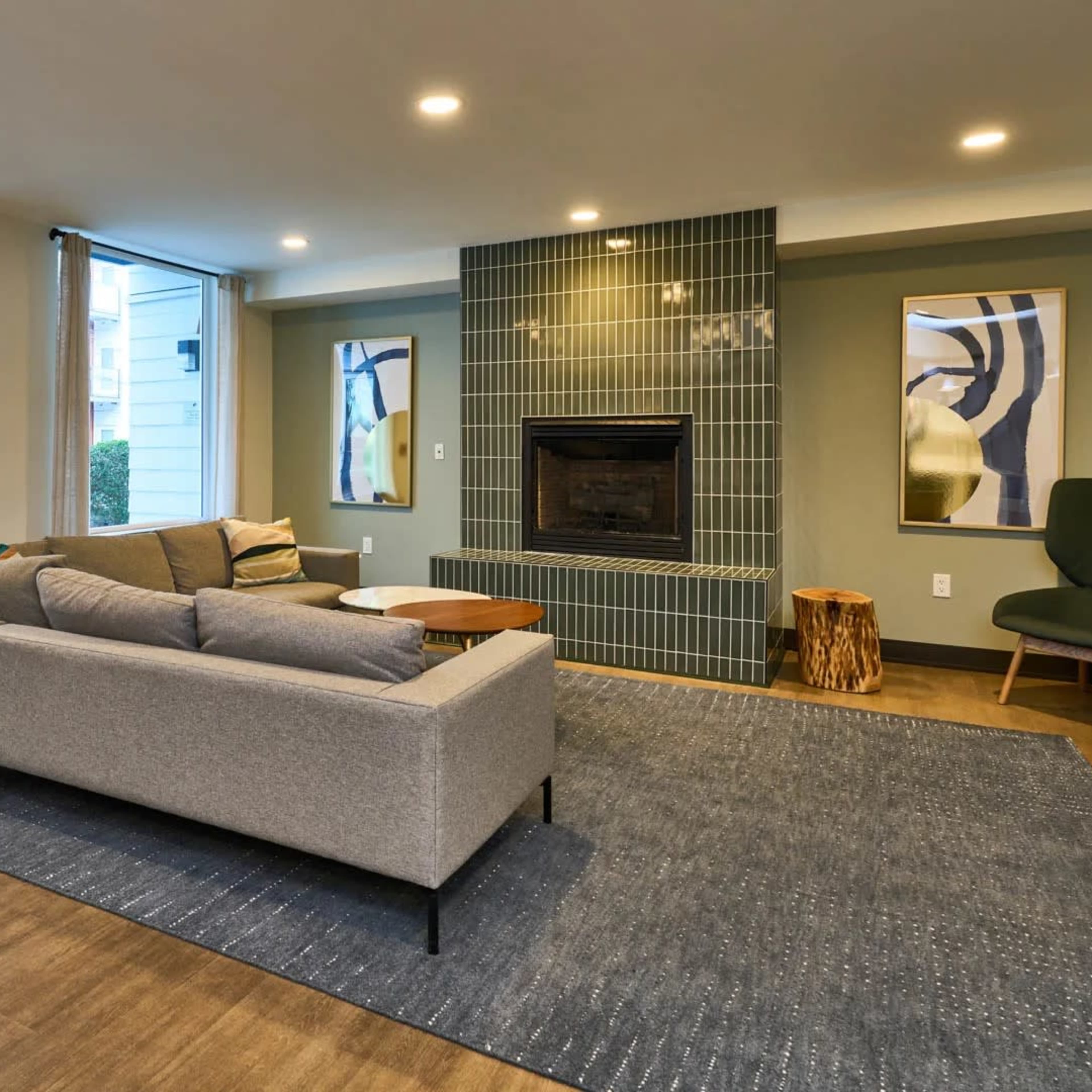 Cozy Lounge-Style Clubhouse with Kitchen & Restroom Image in Downtown, Redmond, WA