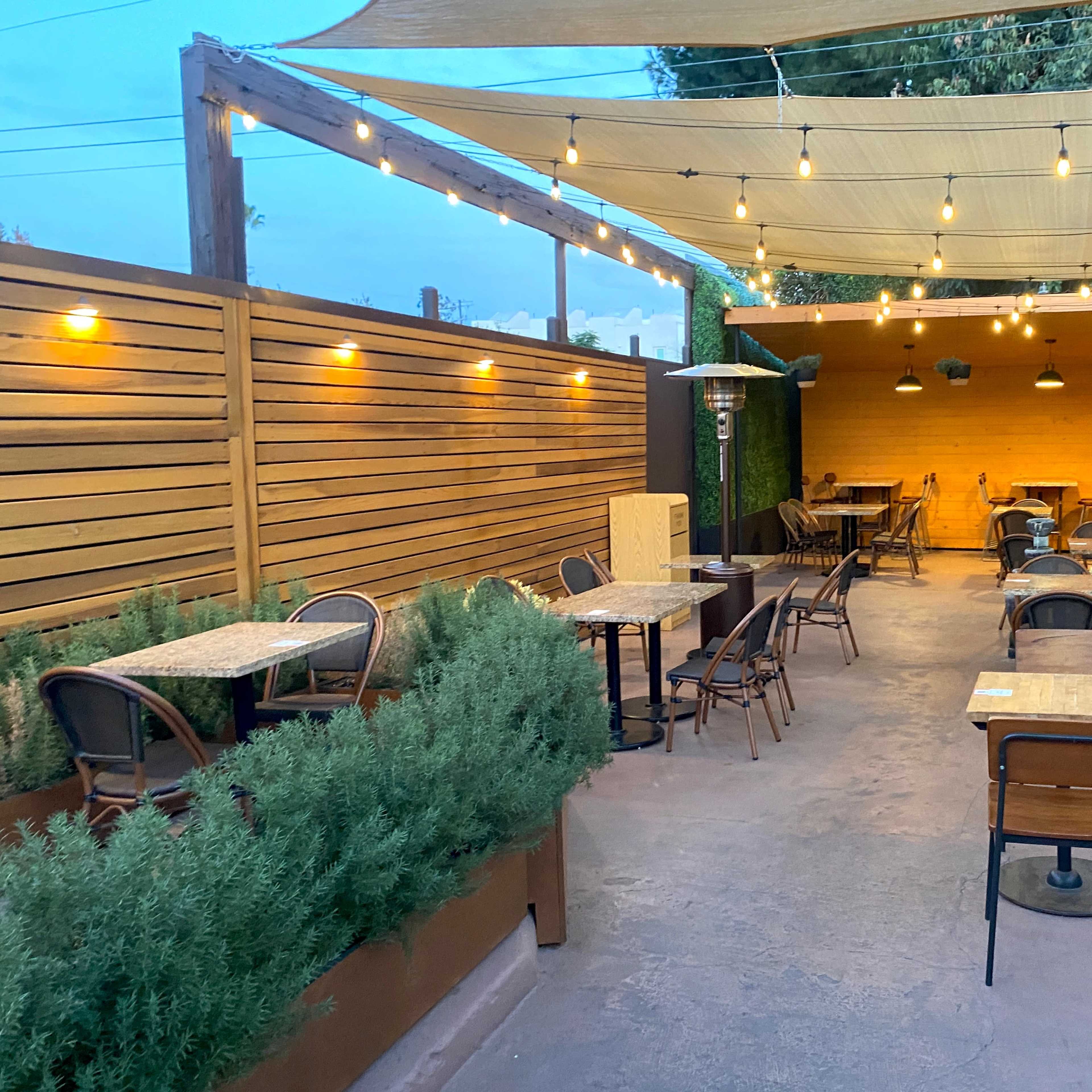 French Bistro-Inspired Coffee Shop and Patio Image in North Hollywood, Los Angeles, CA