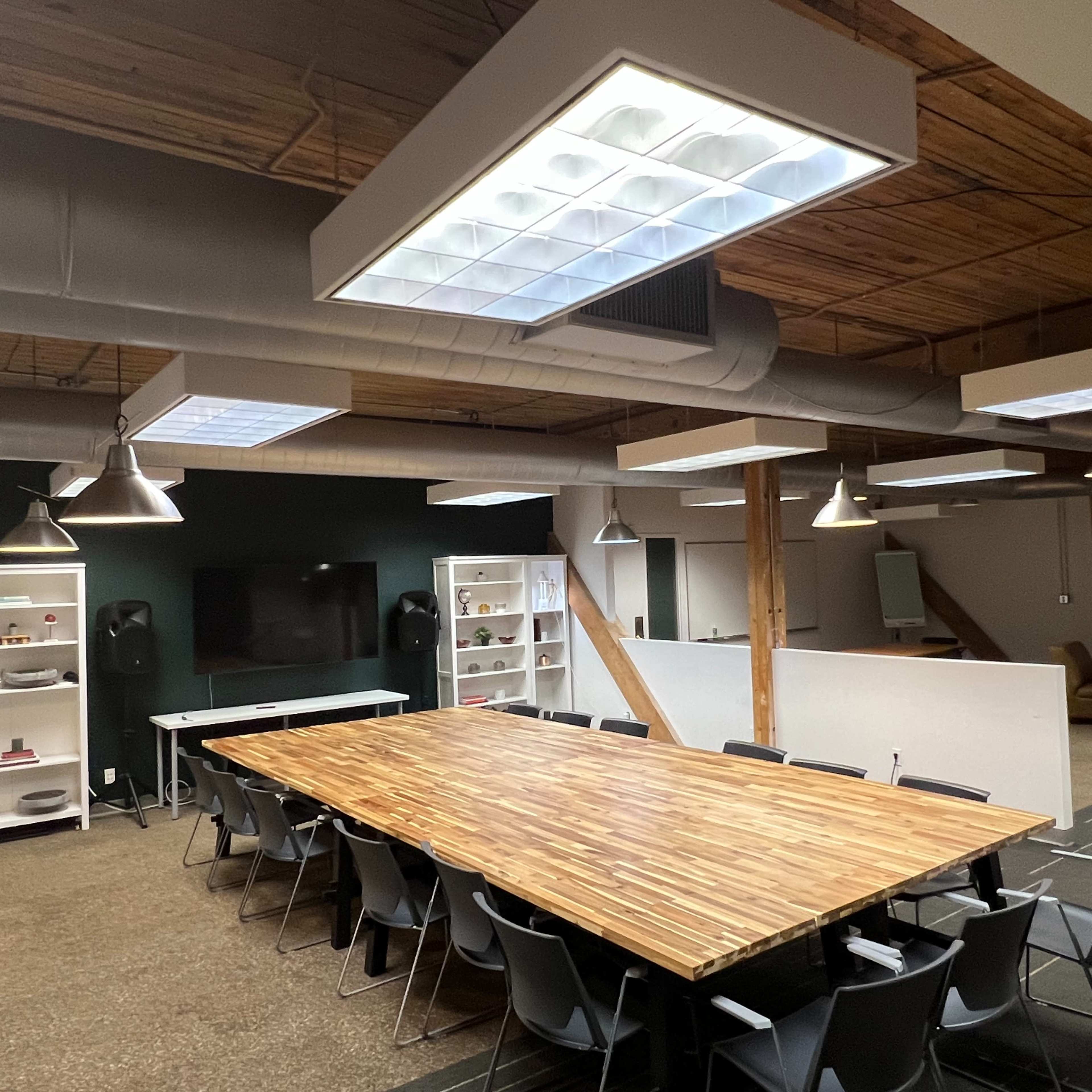 Spacious High-Ceiling Meeting Space w/ Rooftop & Space Needle Views - Exposed Wood Beams - Downtown Image in Belltown, Seattle, WA