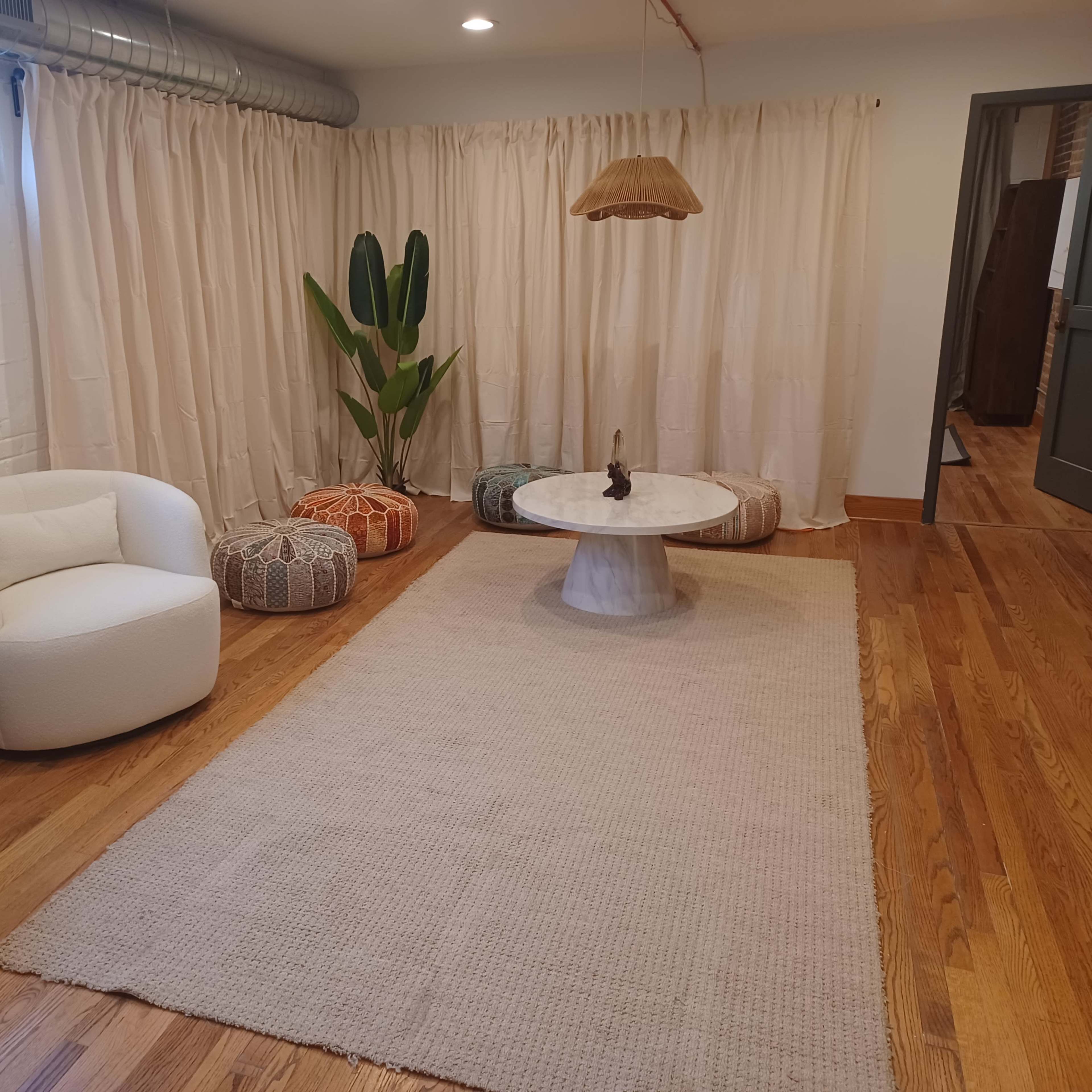 Intimate Quiet space of a "BoHo" style Massage studio in Highwood,IL right above Tala Roasters and Billy Brix Pizza. Image in Moraine Township, Highwood, IL