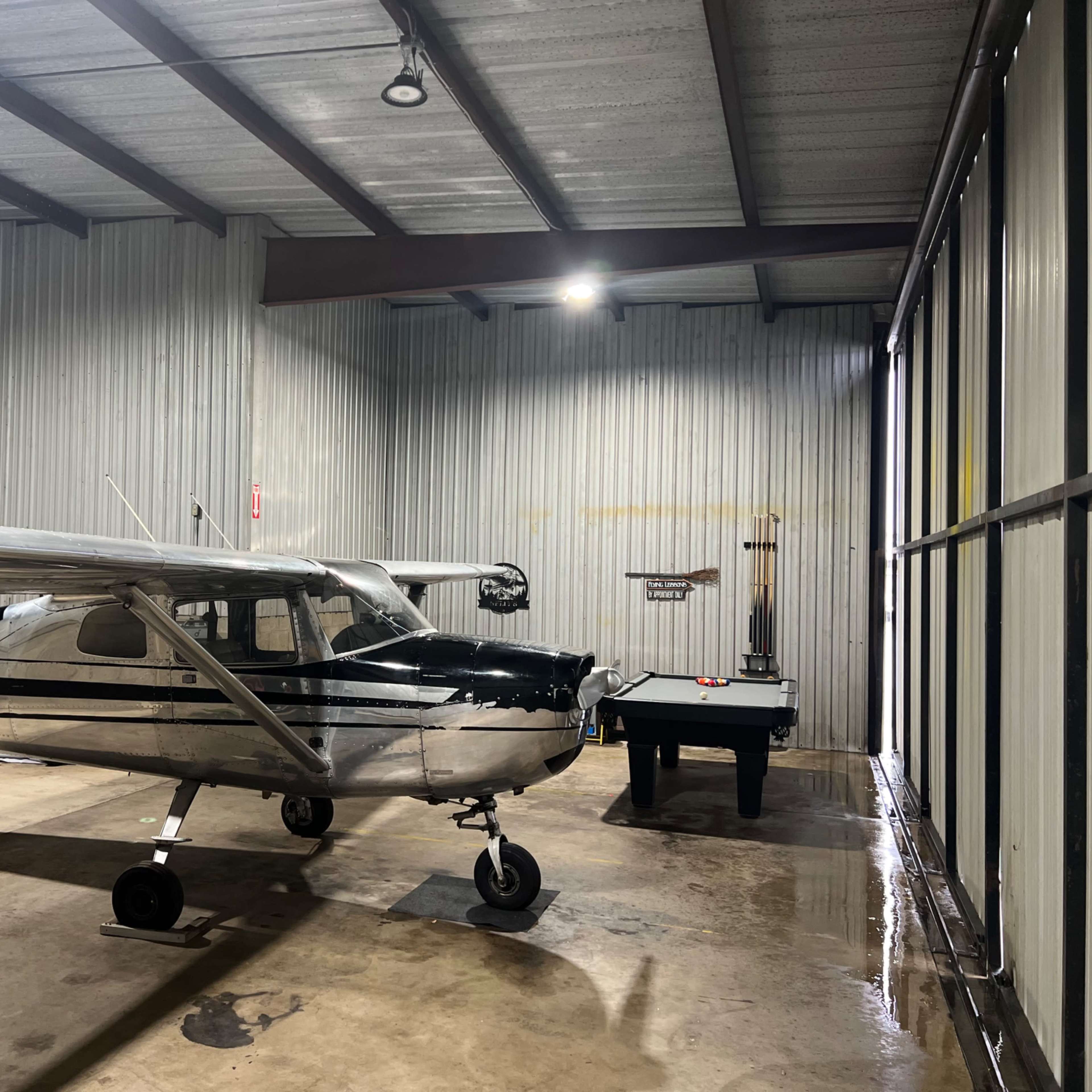 Airport hangar with airplane backdrop Image in Upland, Upland, CA