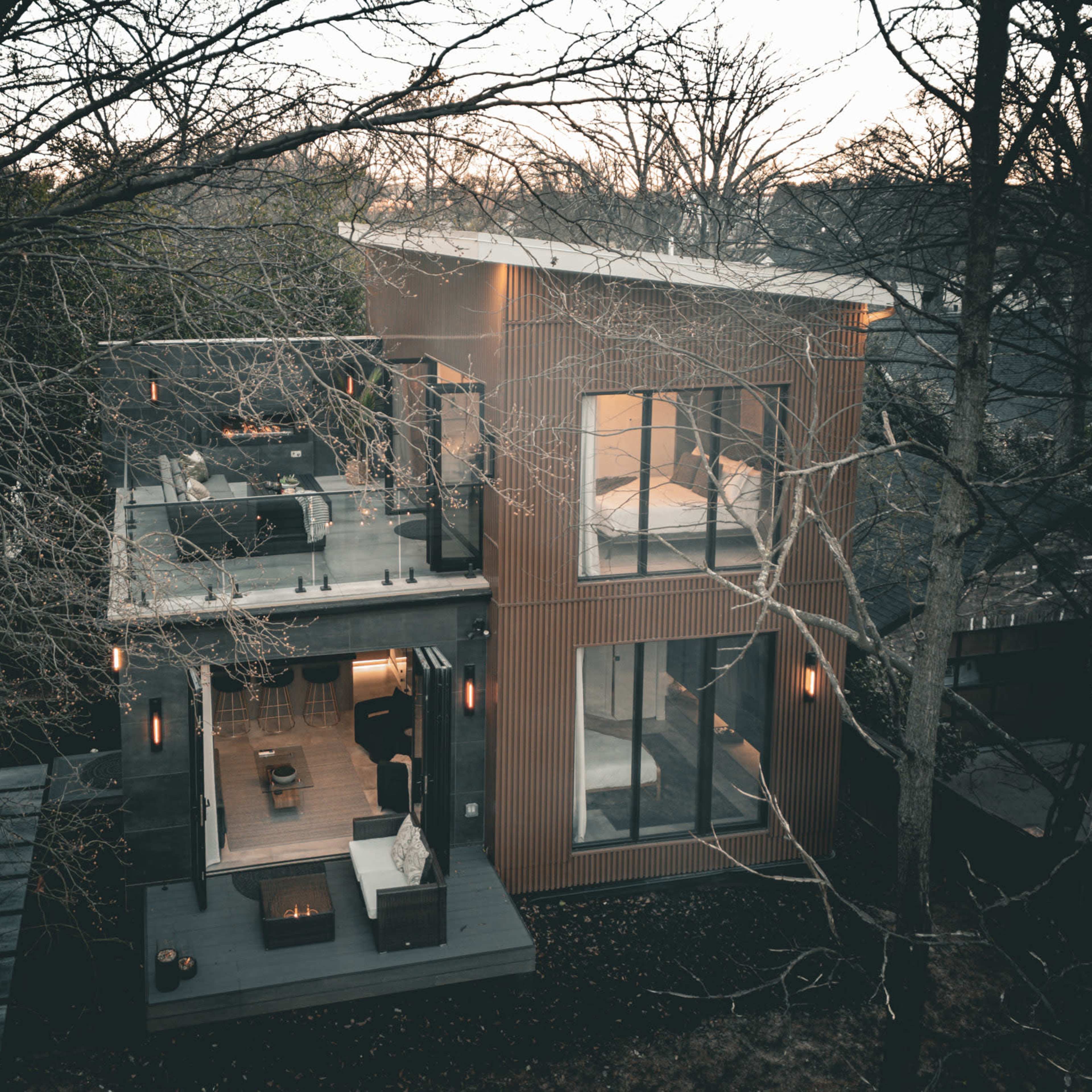 Urban Retreat: Two Rustic Cabins for Creative Filming Image in Berkeley Park, Atlanta, GA