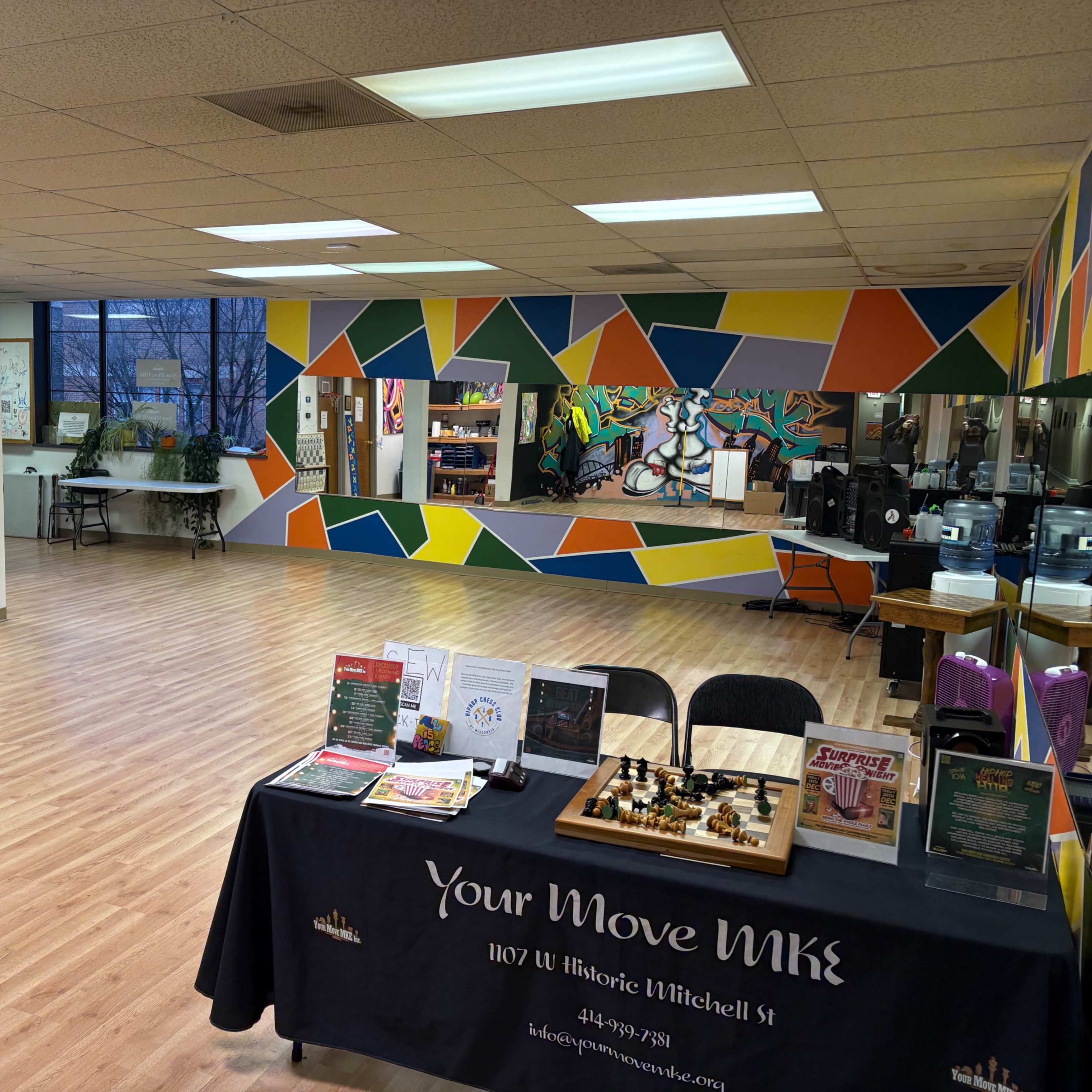 Bright Vibrant Party Venue with Natural Light Image in Historic Mitchell Street, Milwaukee, WI