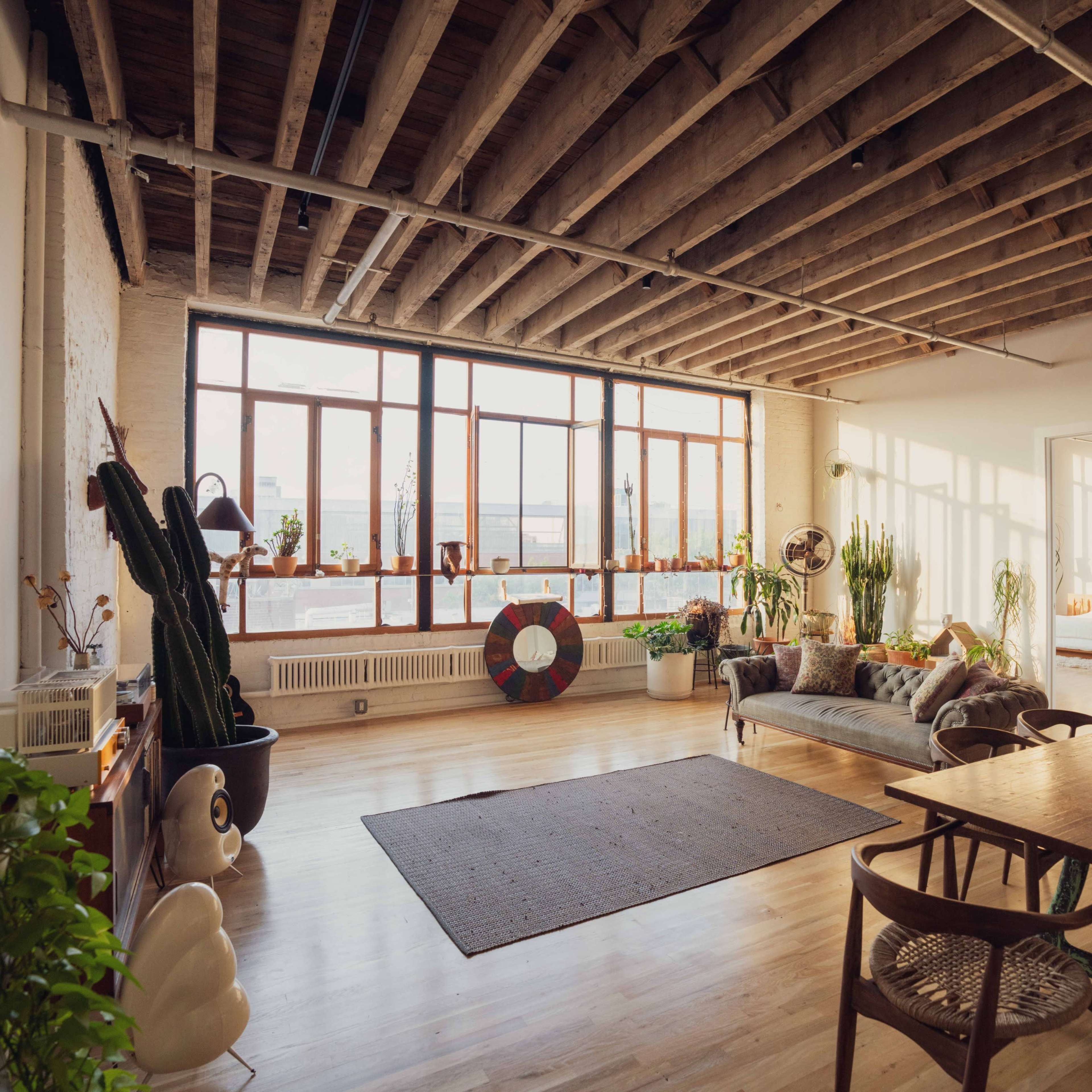 Boho Design Artist's Loft with Modern Kitchen & Bedroom Image in Bushwick, Brooklyn, NY