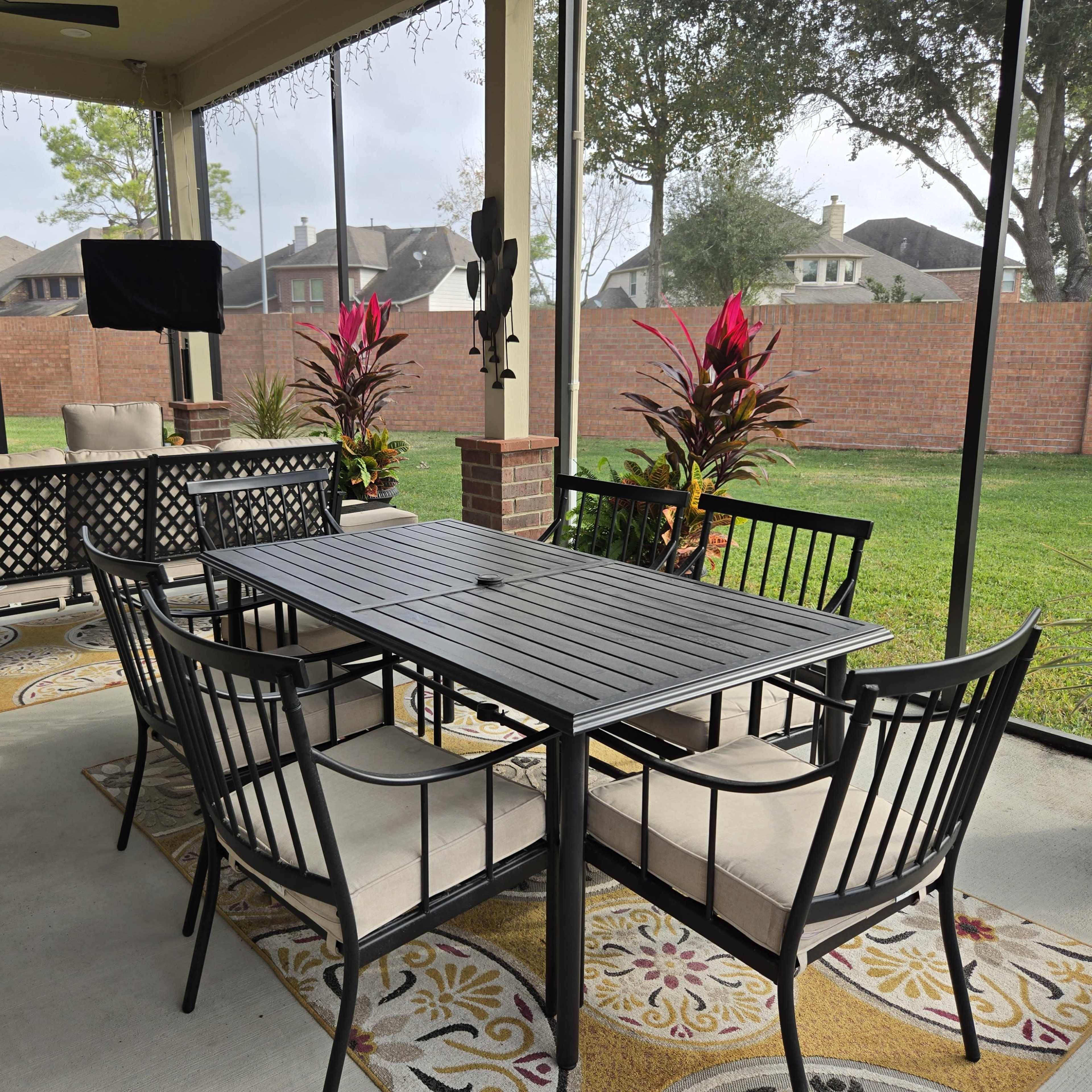 Pearland Georgian Residence with Spacious Patio and Backyard Image in Shadow Creek Ranch, Pearland, TX