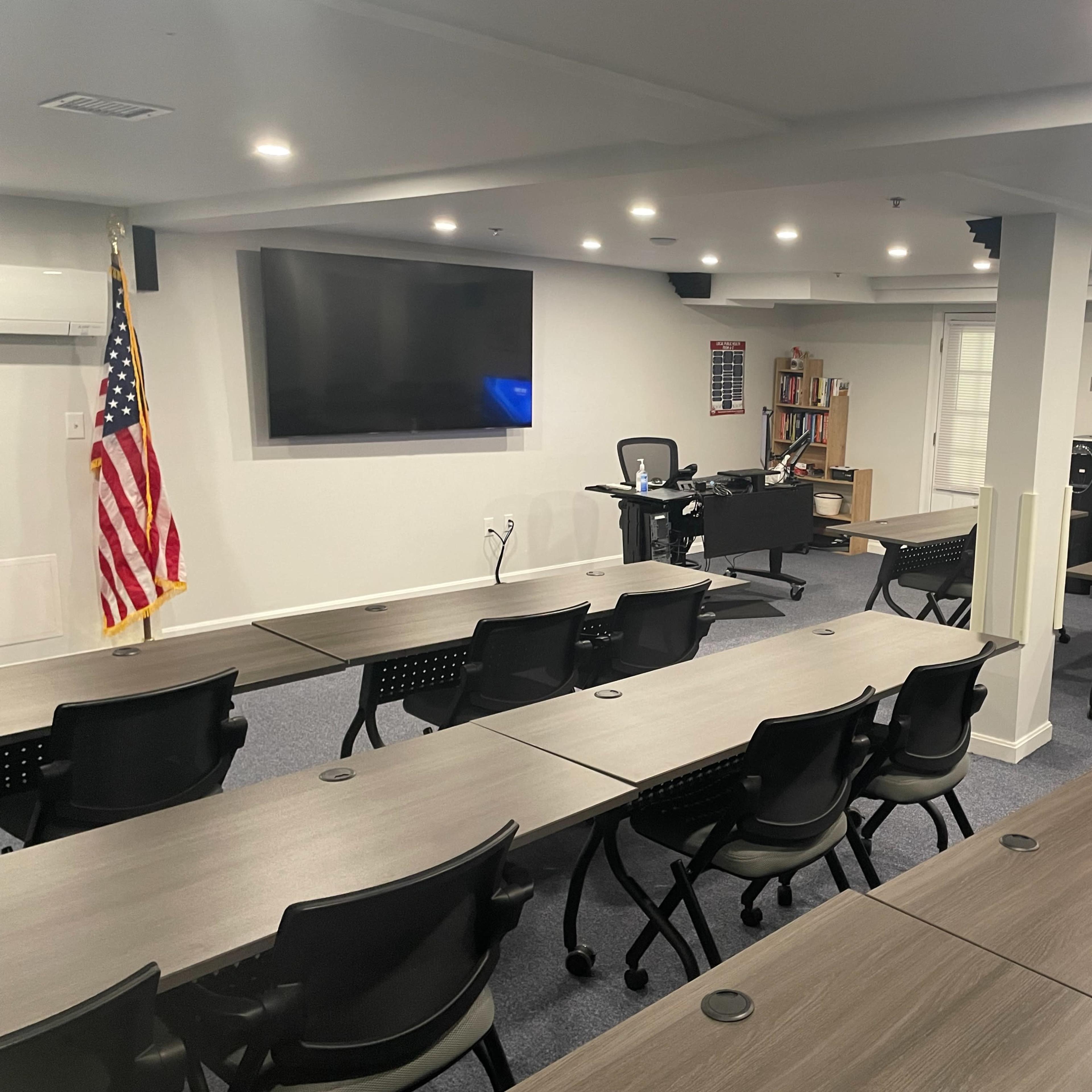 Renovated Classroom or Training Room with Rolling Furniture for Multiple Configurations Image in Canton, Canton, MA