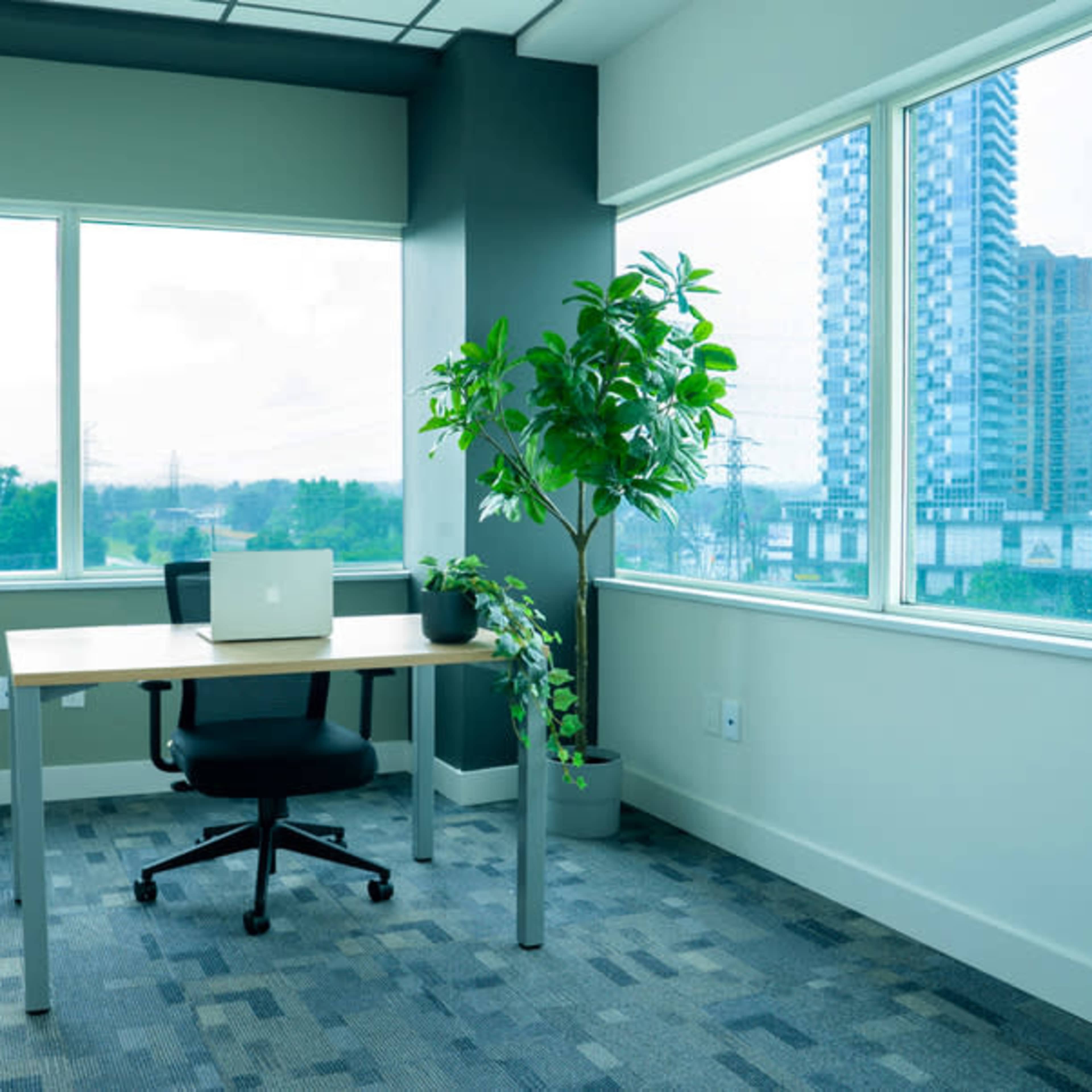 Spacious Private Office with Natural Light and Beautiful view of Toronto Skyline Image in Islington - City Centre West, Toronto, ON