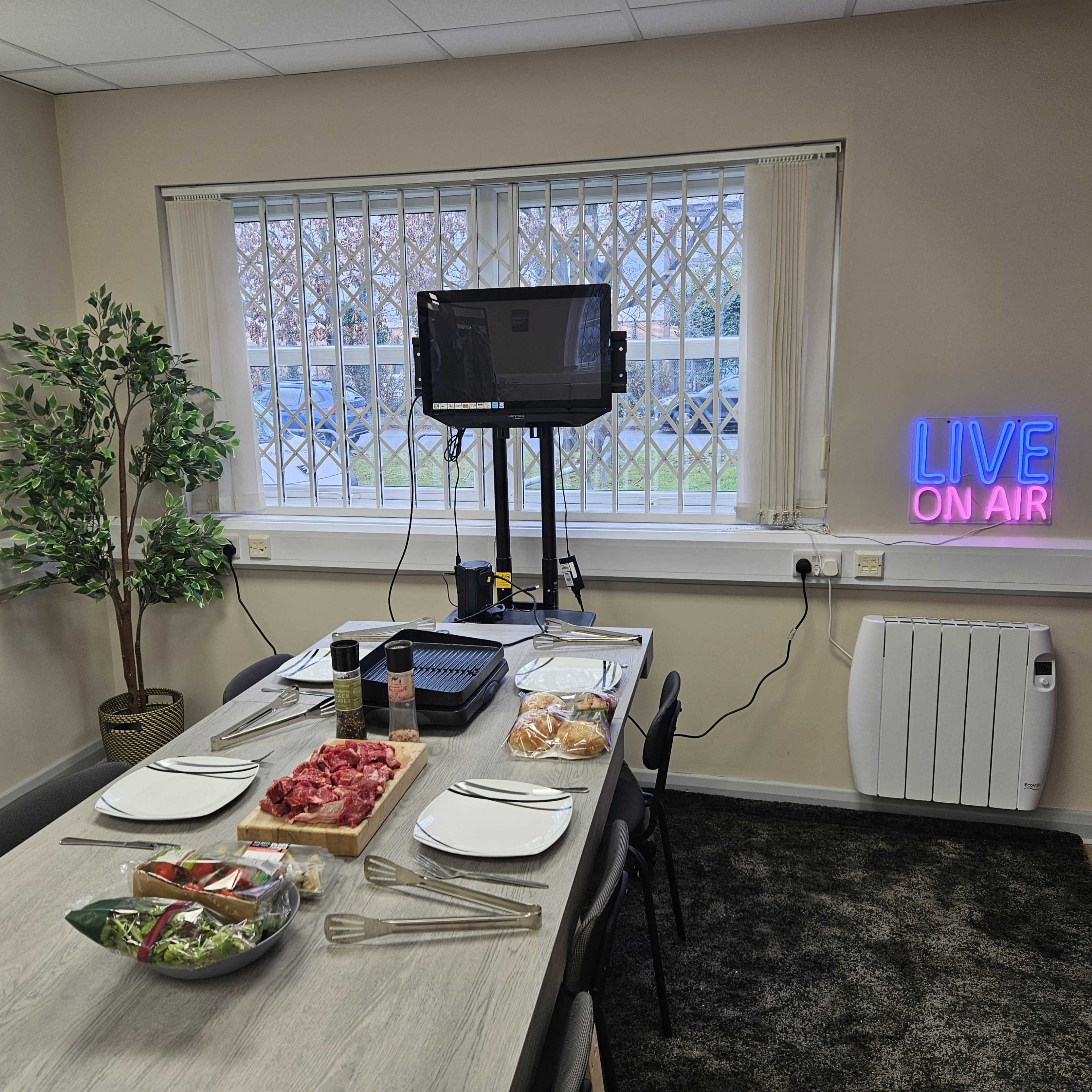 Purpose built podcast studio 1 minute off junction 8 M53 motorway in modern high spec office. Image in Ellesmere Port, Ellesmere Port, England