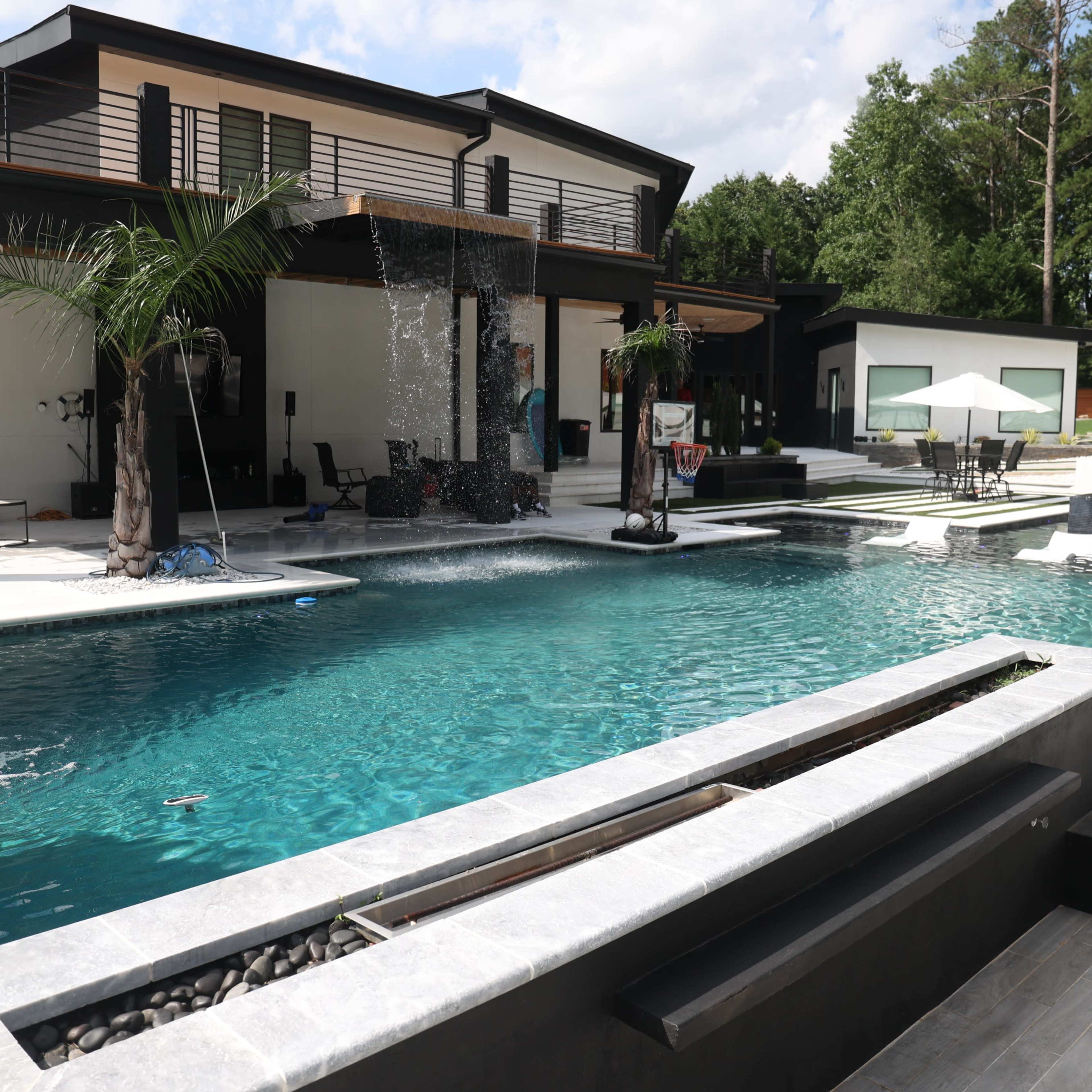 Modern Mansion with Resort Backyard. Image in , Decatur, GA