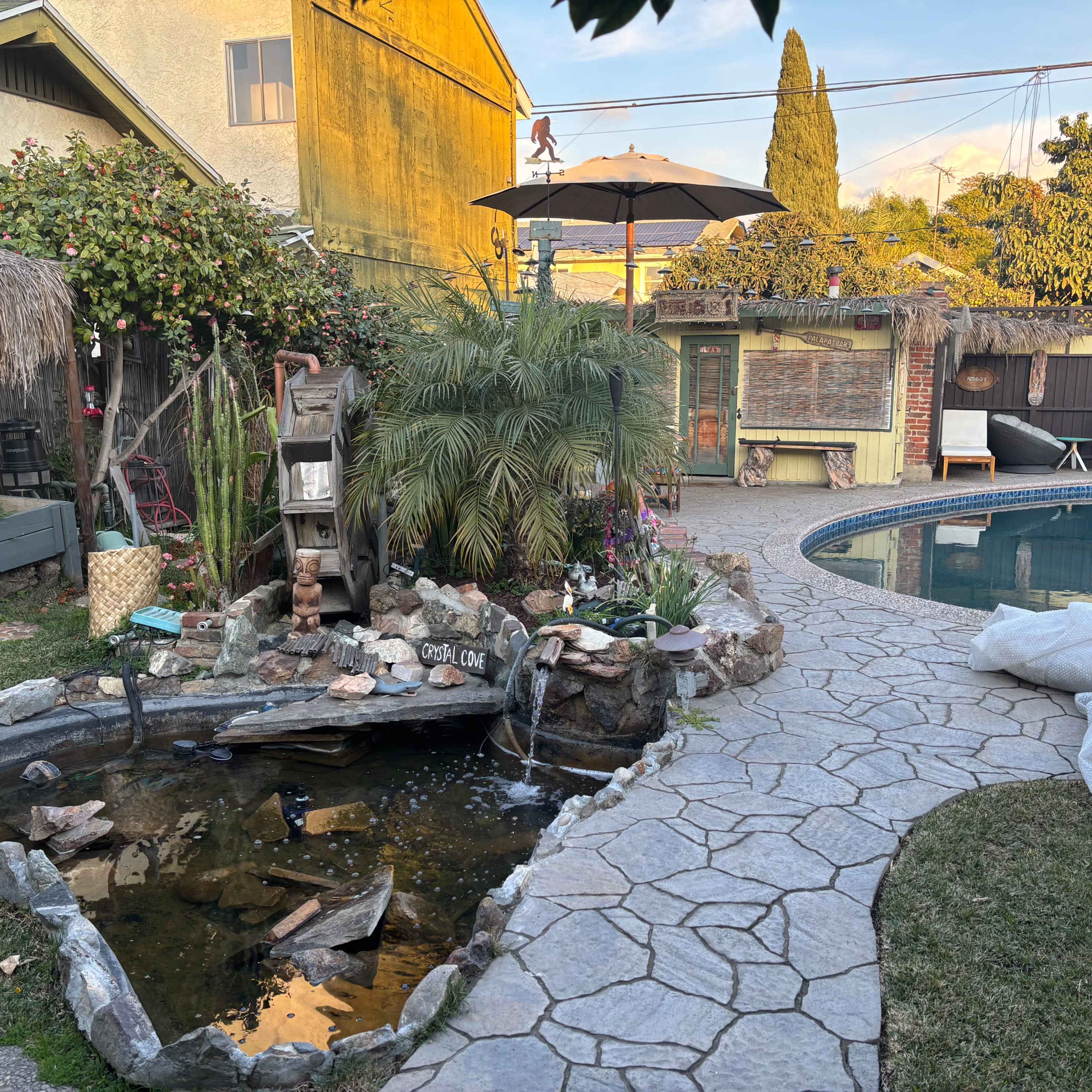2 Vintage Backyards- Tropical Tiki  & Desert Cantina Image in Rose Park, Long Beach, CA