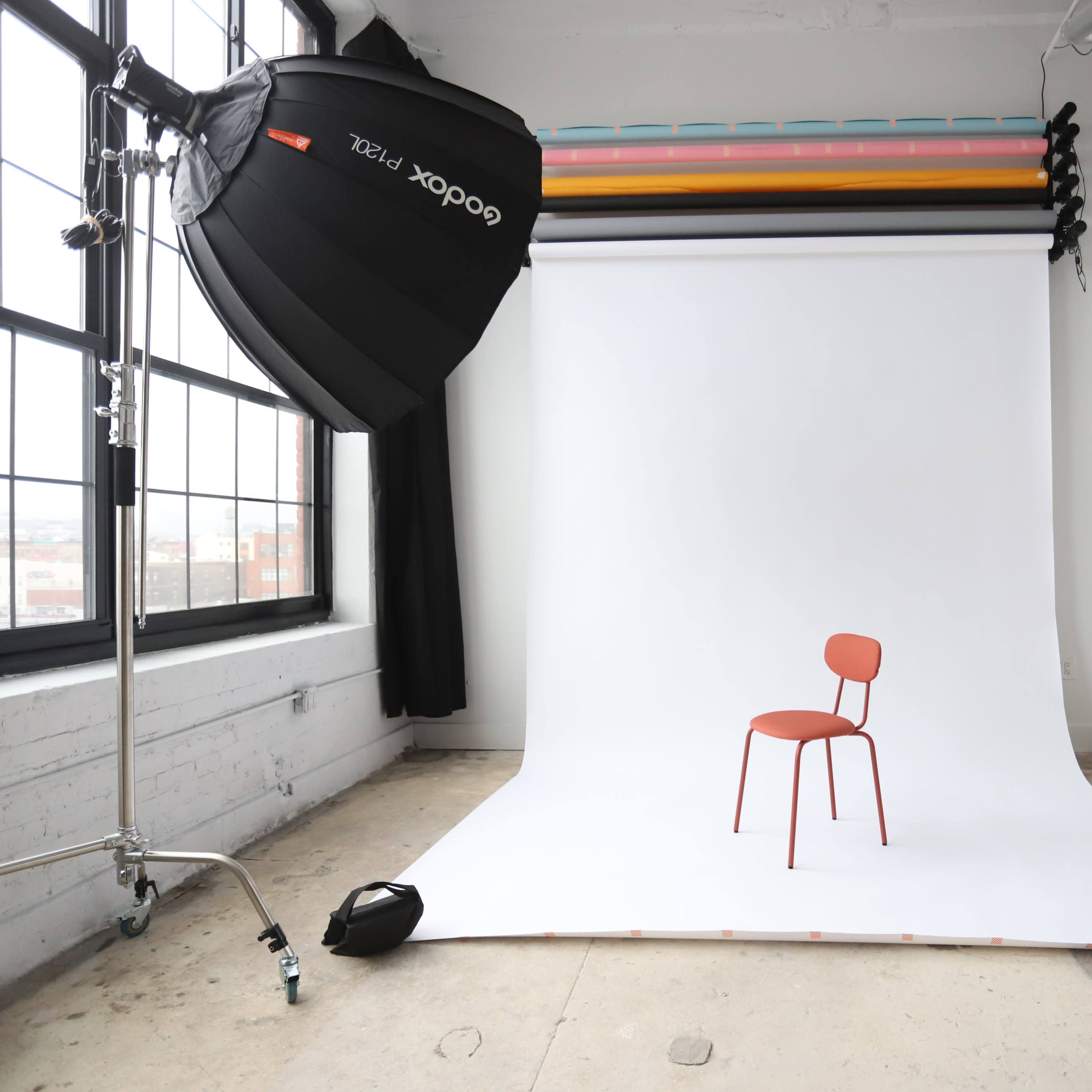 Arched Wabi Sabi Studio + LED Image in Bushwick, Brooklyn, NY