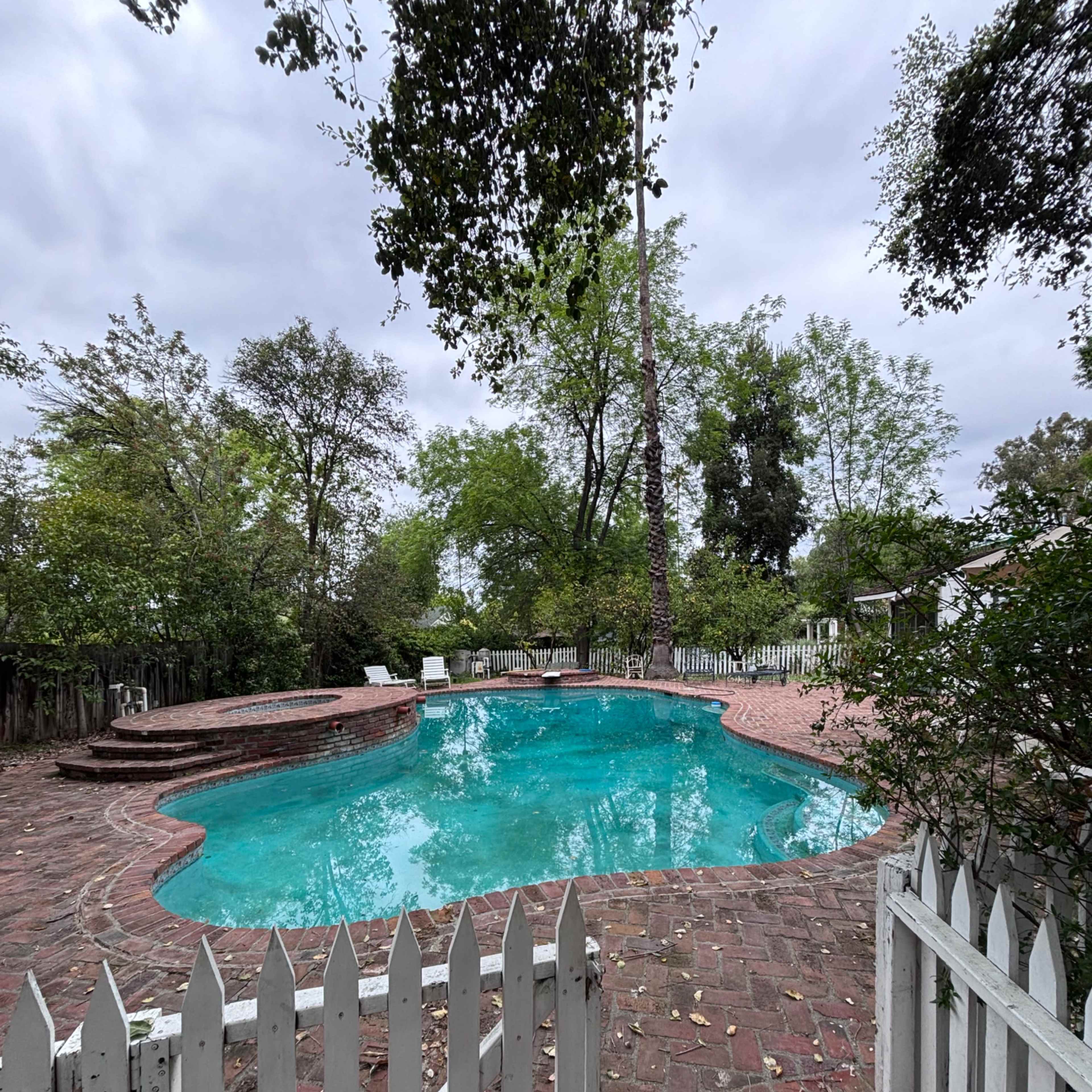 Tree-Filled Backyard of Historic Home Image in Tarzana, Los Angeles, CA