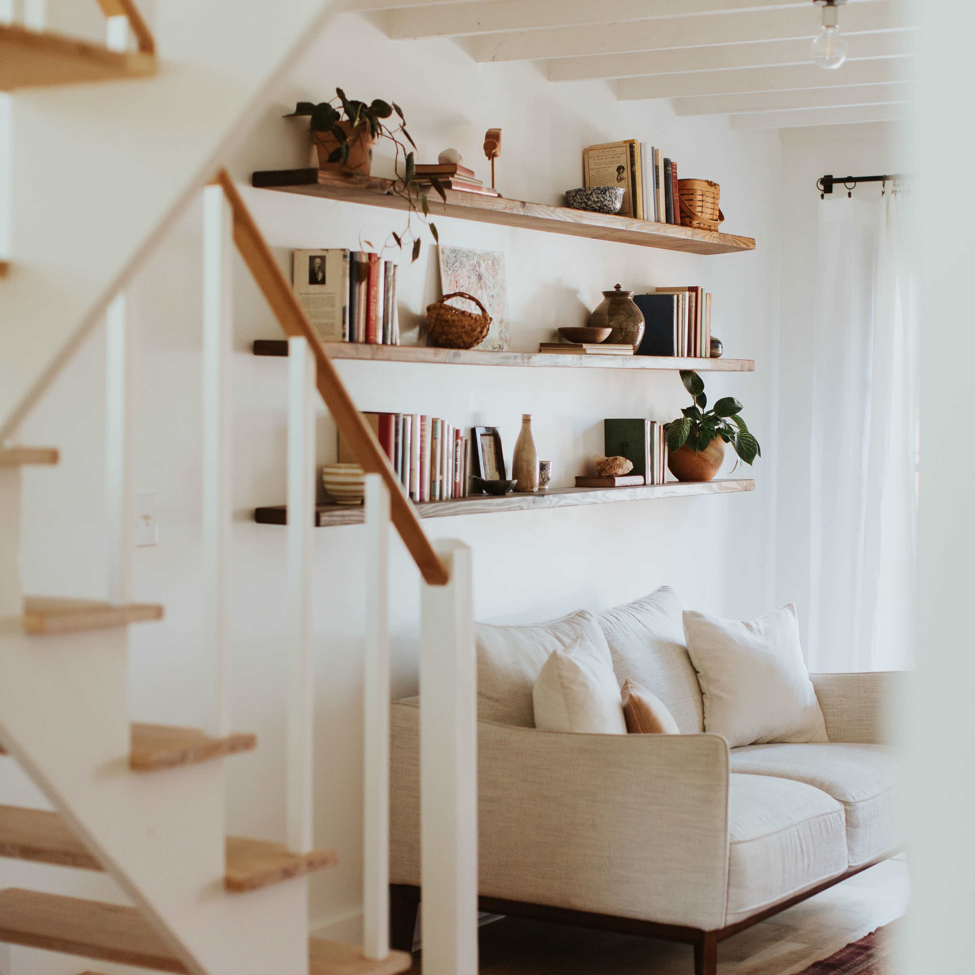 Thoughtfully Curated Guest Suite | tasteful decor, library wall & natural light Image in East Nashville, Nashville, TN
