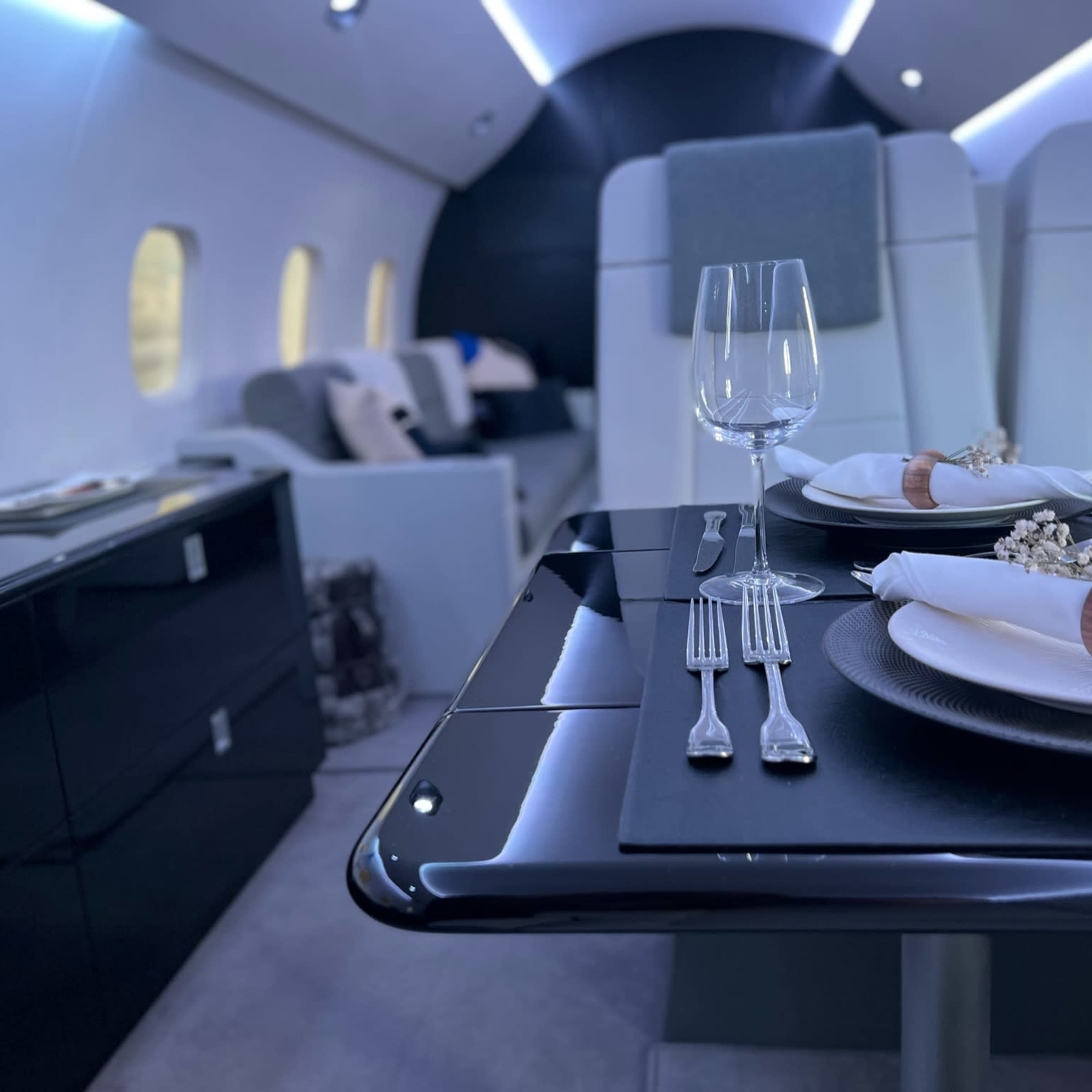 Décor intérieur d'un Jet Privé I Paris Le Bourget Image dans Dugny, Dugny, Île-de-France