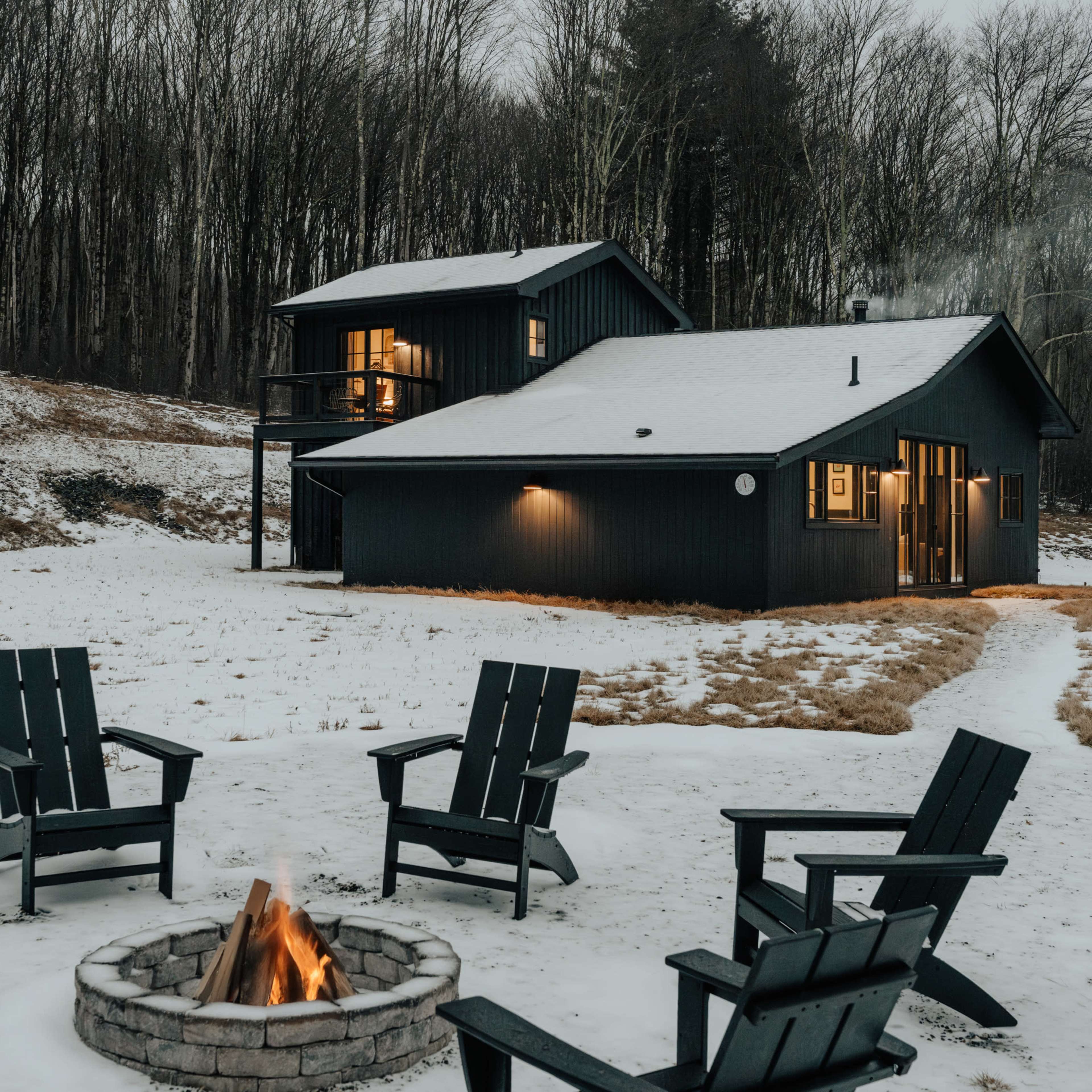 Modern Cabin in the woods with stunnings views and open space, 14 acres Image in Callicoon, Sullivan County, NY