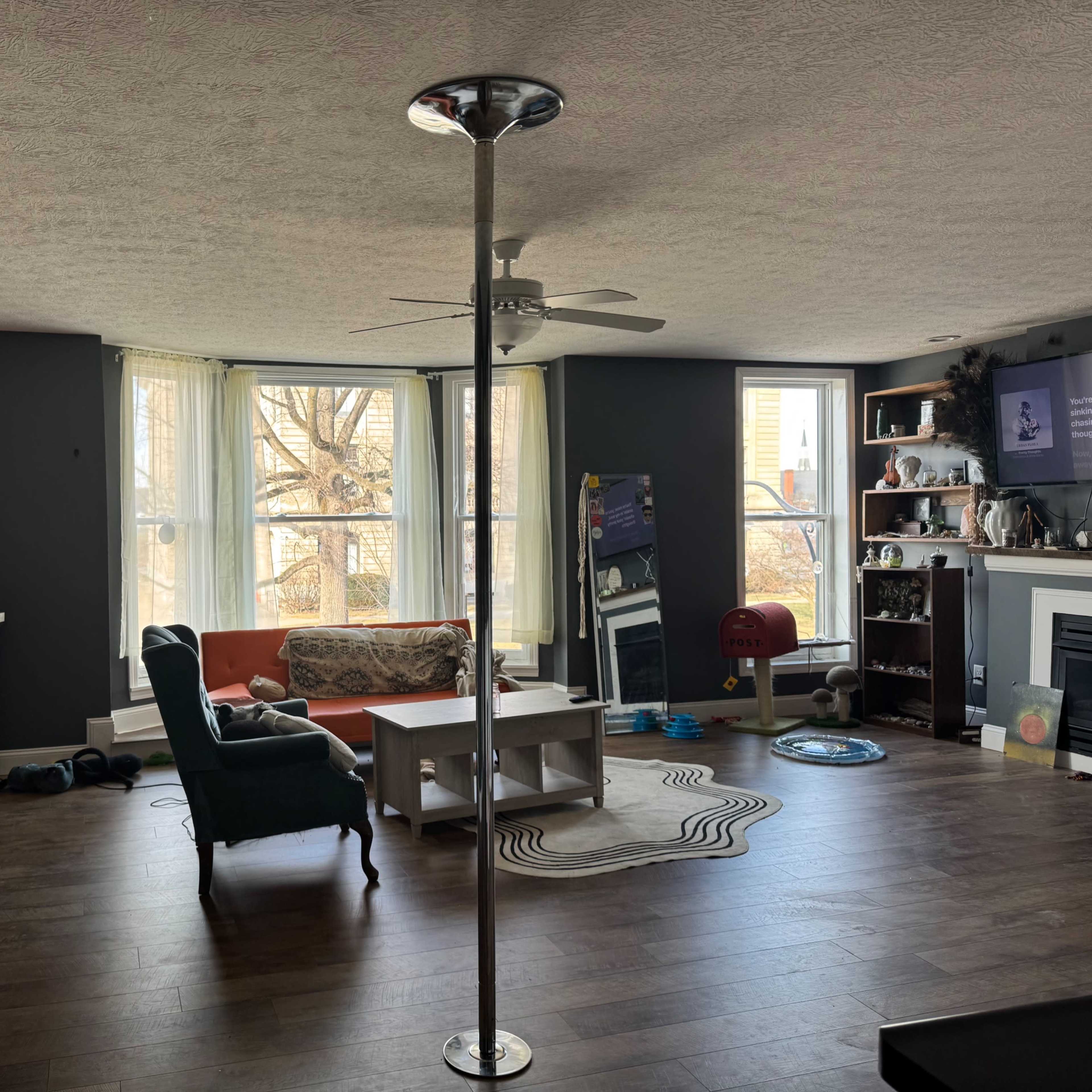 Downtown loft with original brick, props, fireplace, natural light bay windows. Image in Deer Creek Township, Delphi, IN
