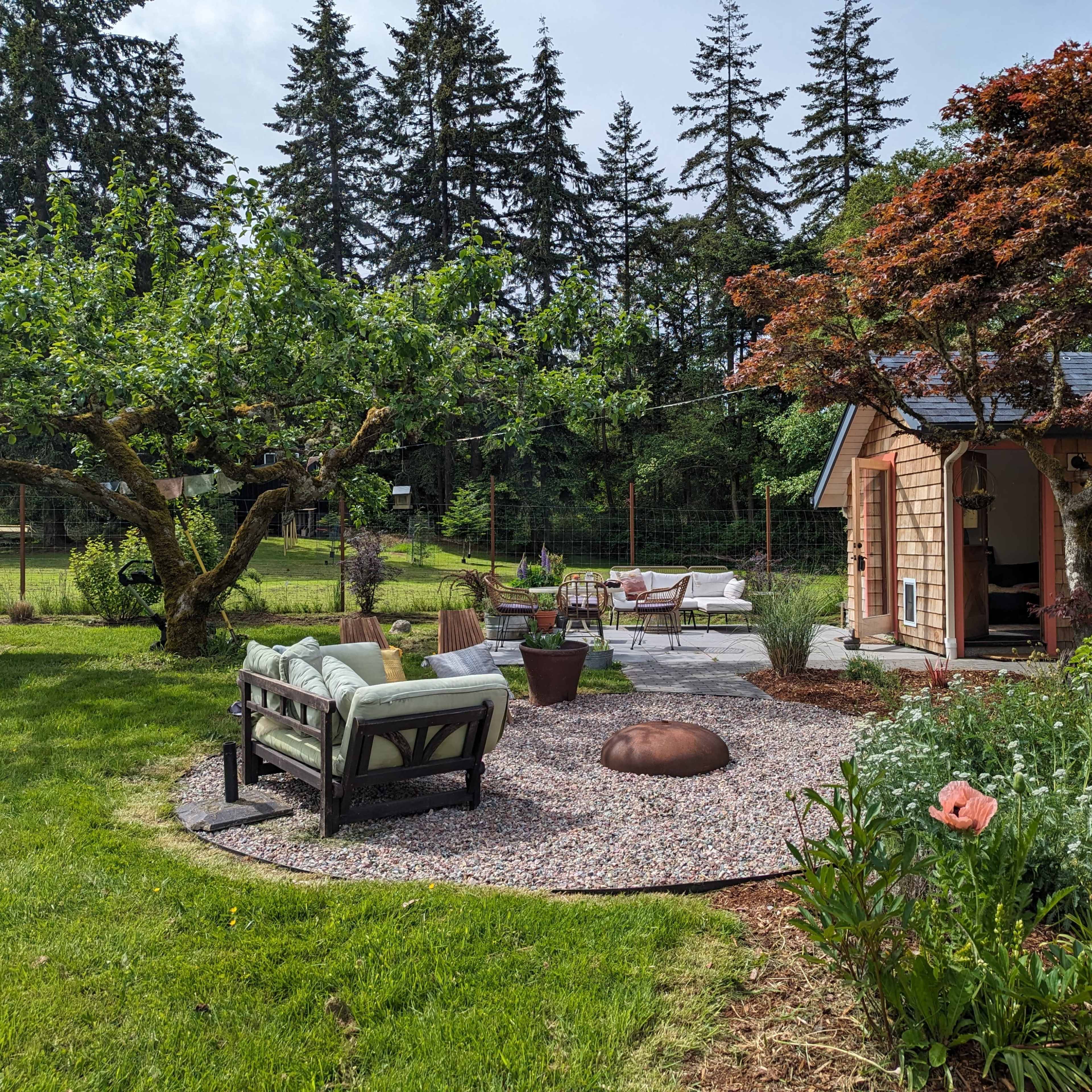Rustic Modern Farmhouse on Fruit Farm with Spa, Gardens, Forest  & Meadow Views Image in Vashon, Vashon, WA