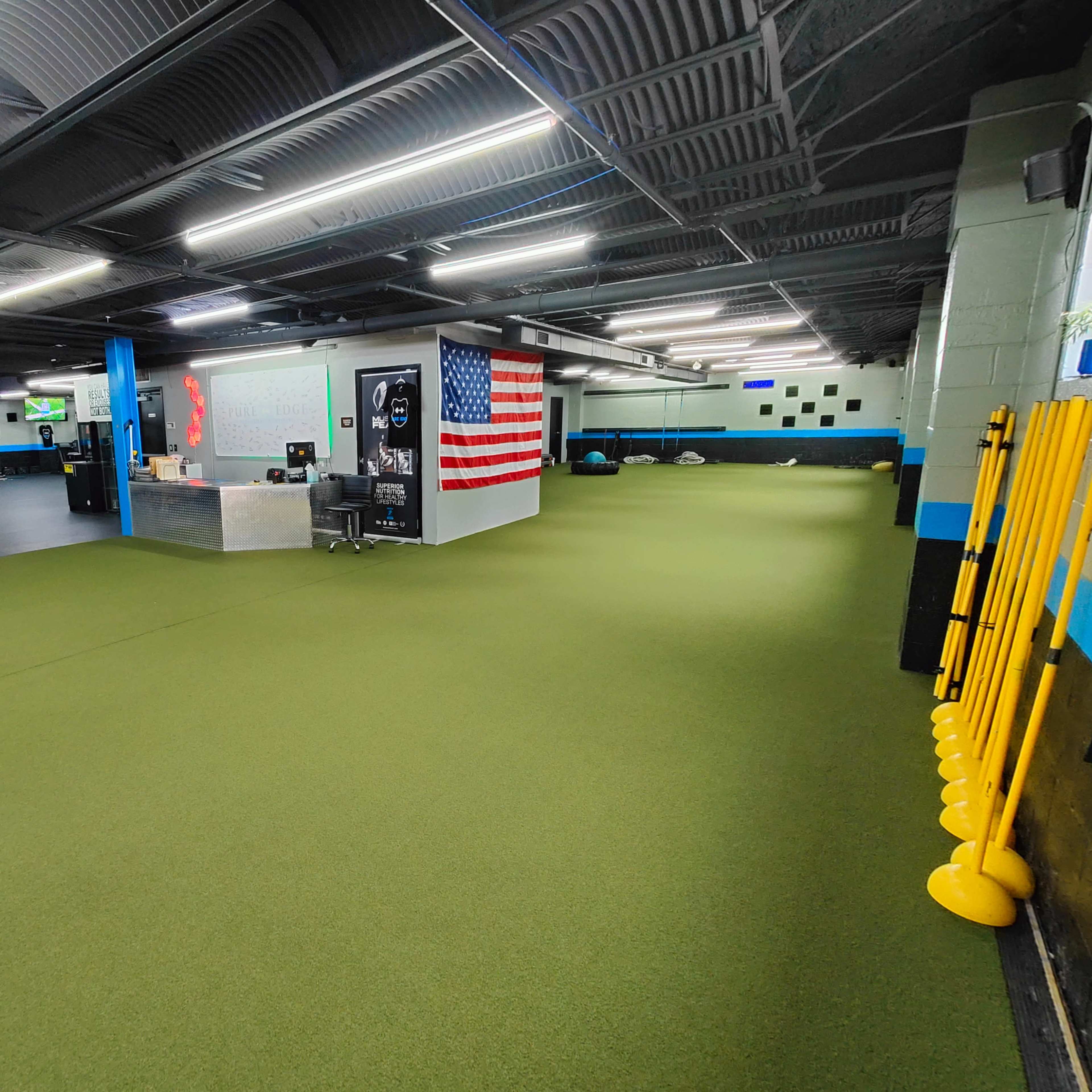 Private Training Gym with Bold Lighting and Colors Image in Wexford, Wexford, PA