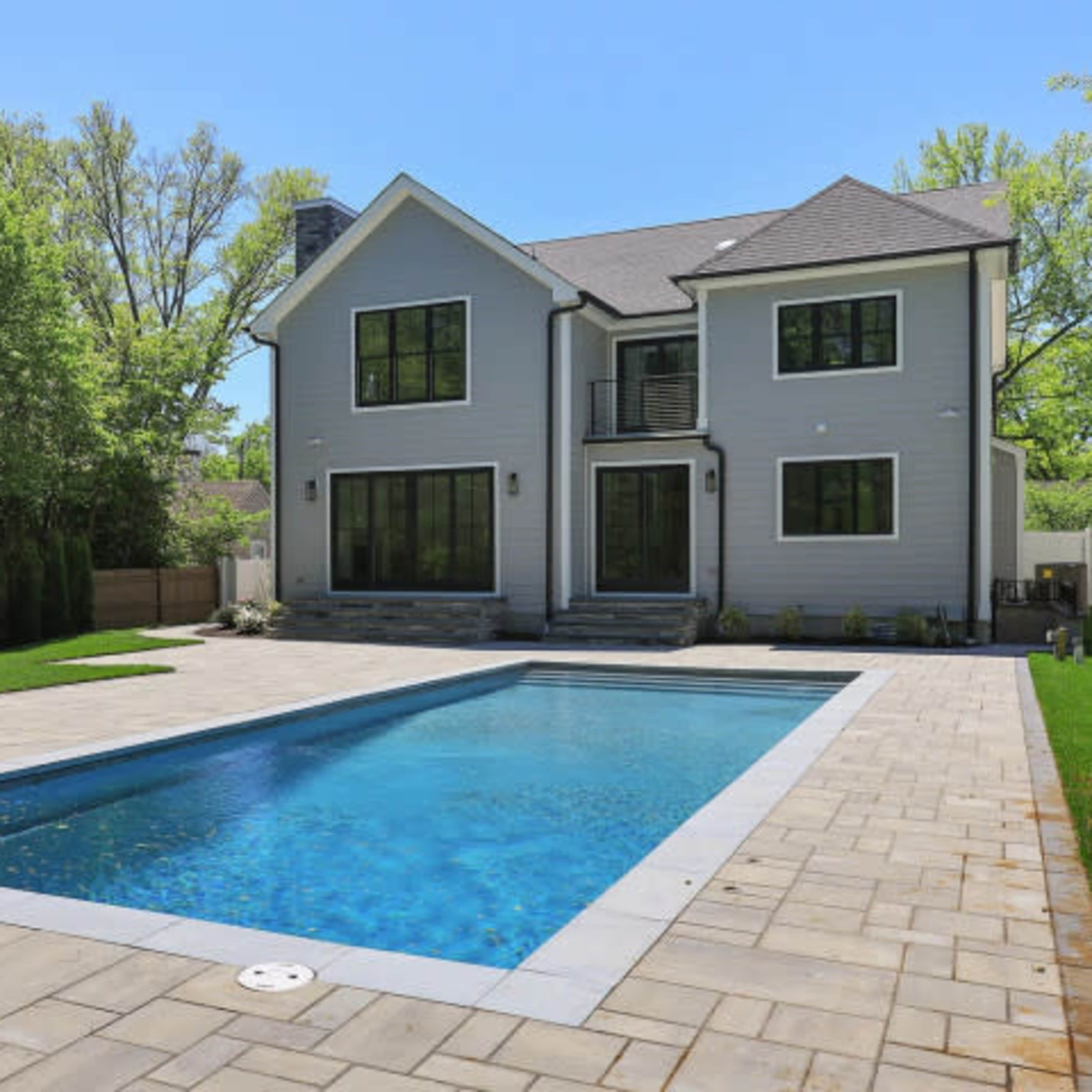 Custom built suburban home with park and pond view Image in Westfield, Westfield, NJ