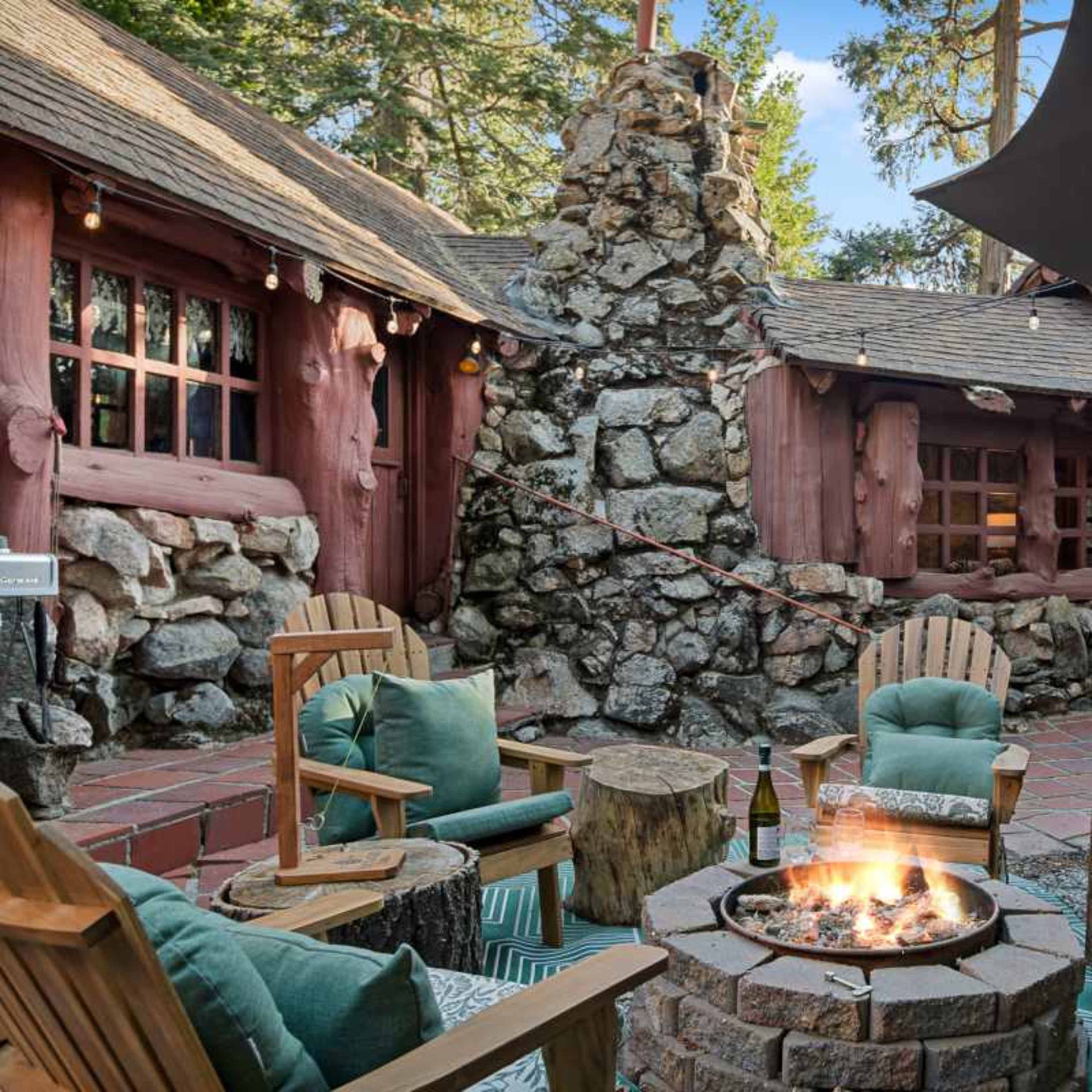 Rustic, Unique and Historic Log Cabin with Boulder + Rock Walls Image in Twin Peaks, Lake Arrowhead, CA