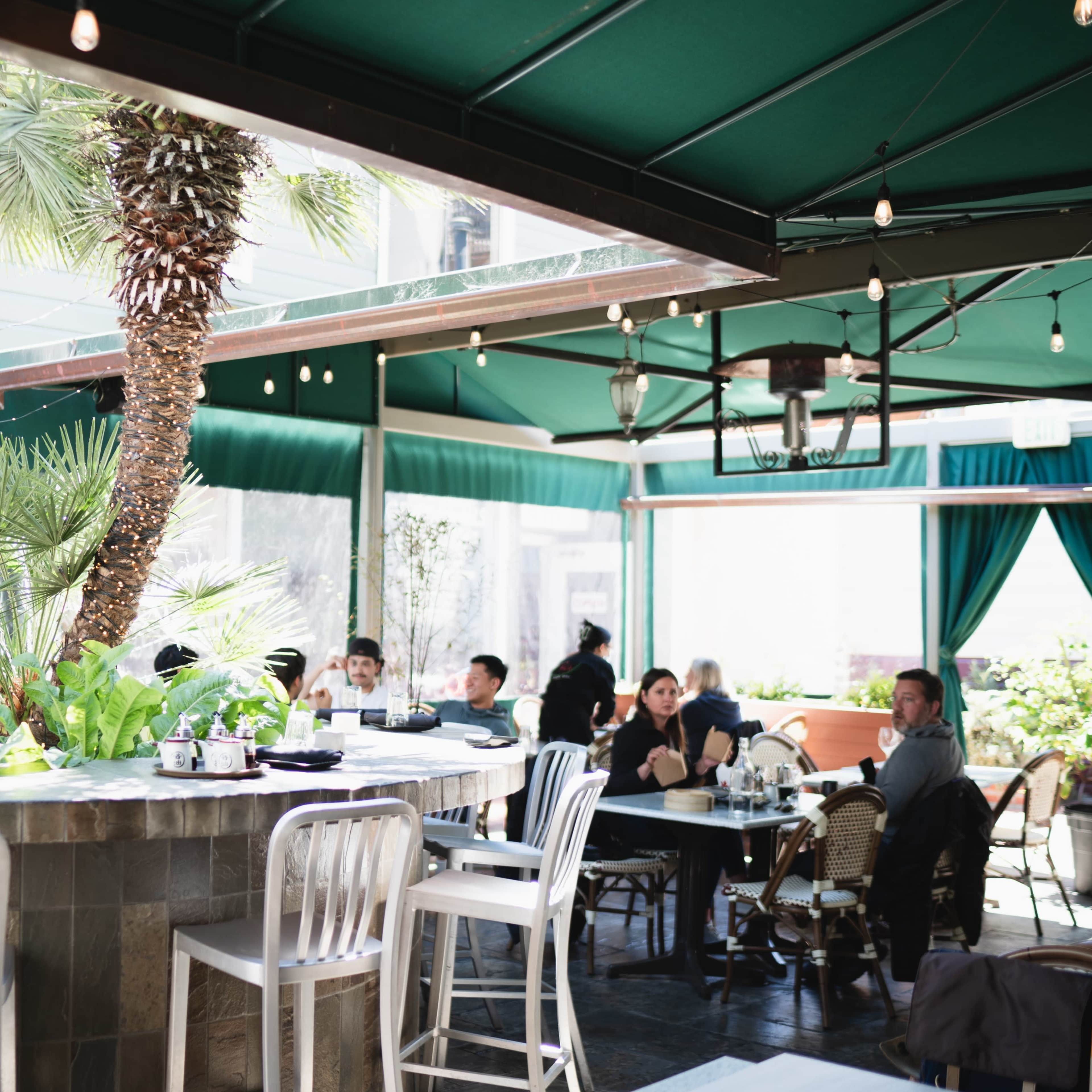 Lush Outdoor Patio Dining Space with Chic Decor Image in Noe Valley, San Francisco, CA