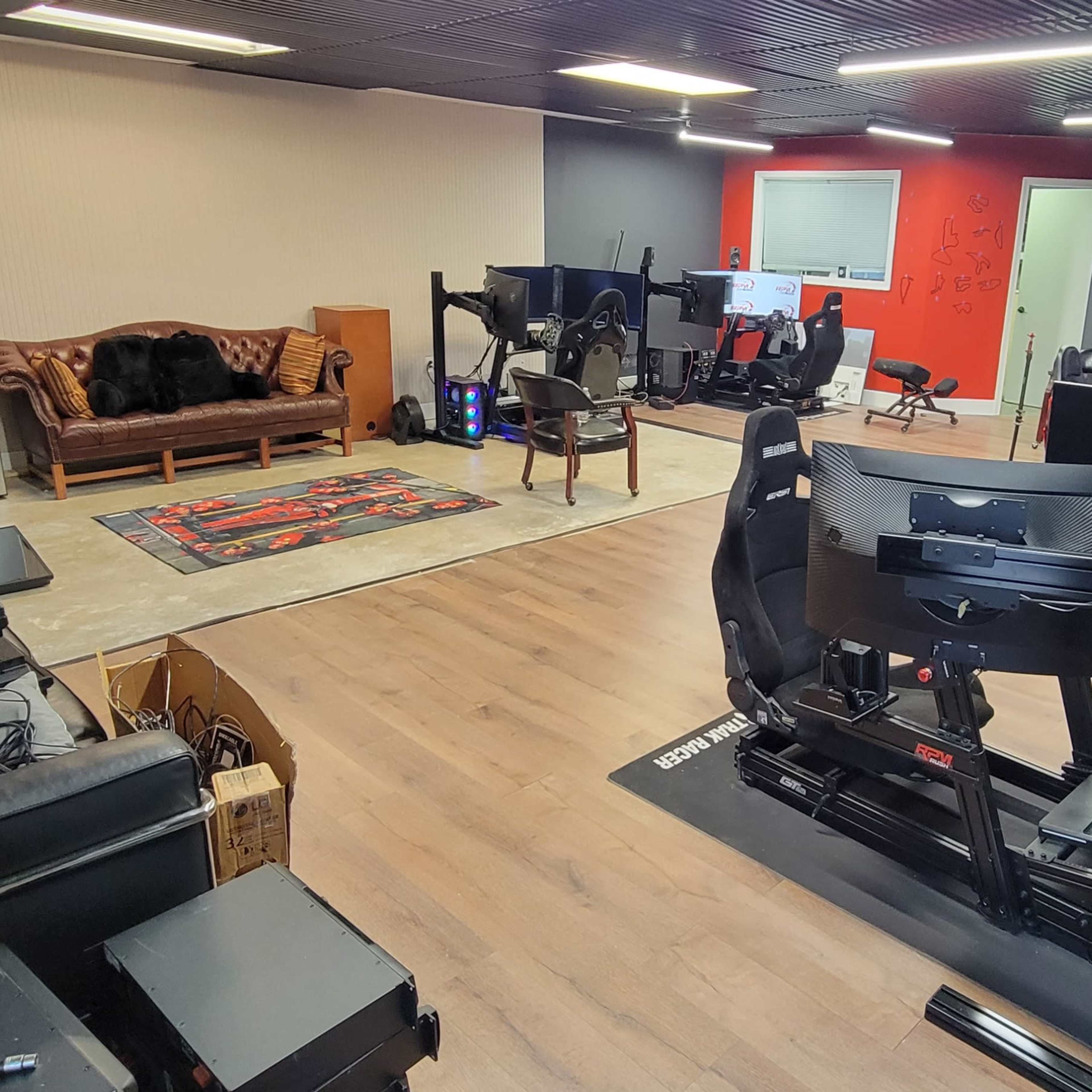 Simulation racing lounge and E sports studio Image in Bull Run, Manassas, VA